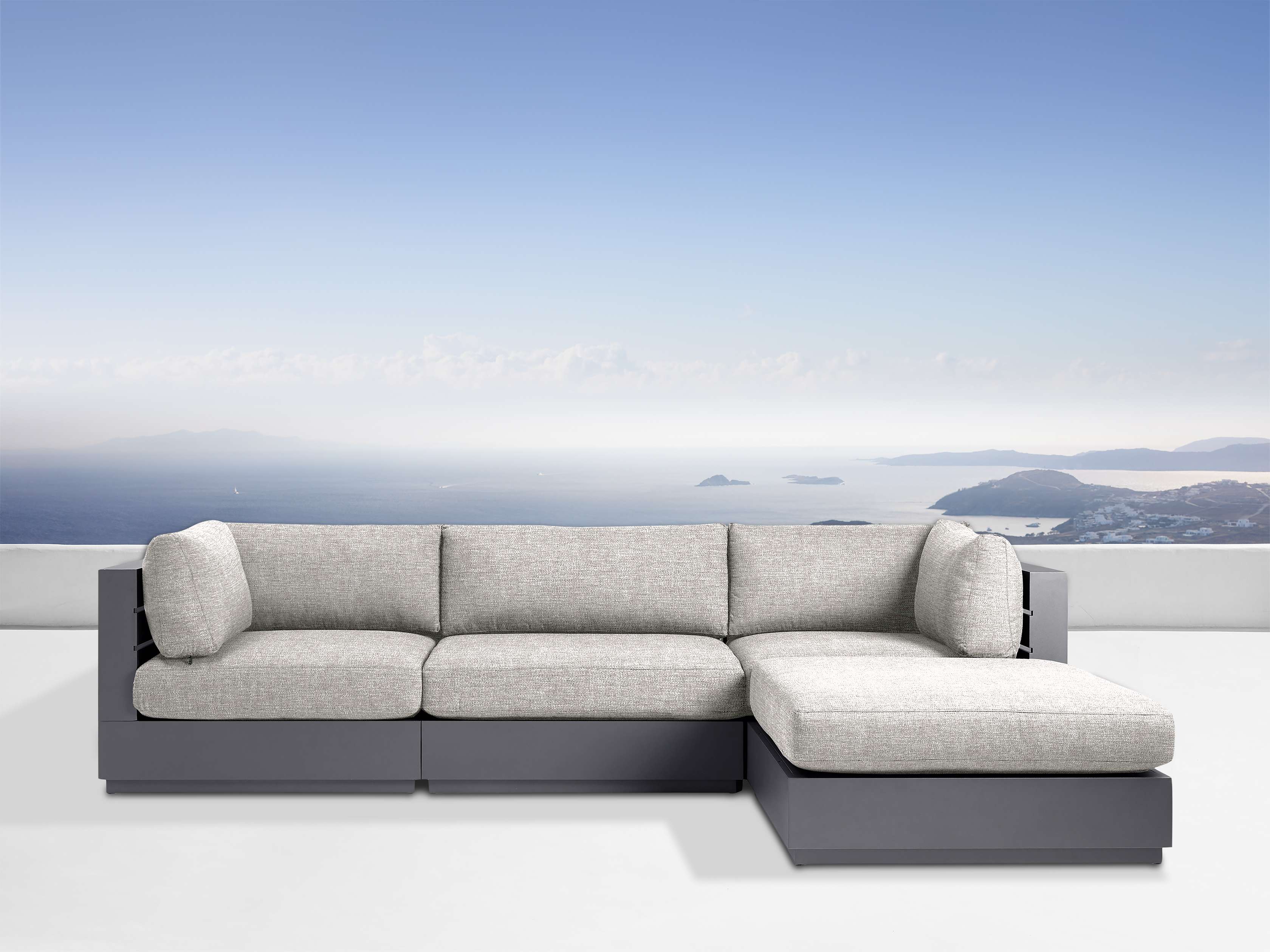 Bal Harbour Outdoor Aluminum Four-Piece Sectional