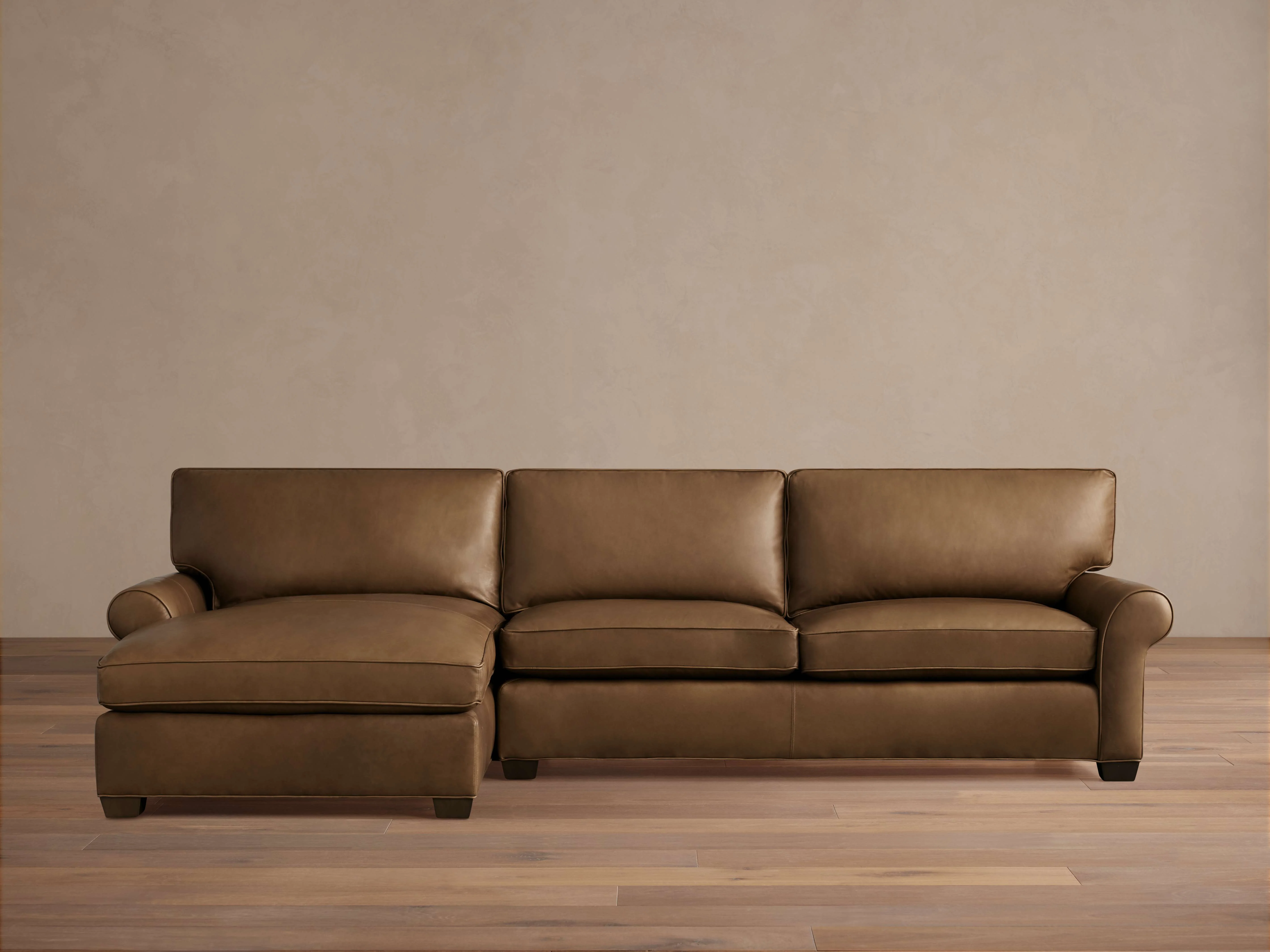 Colby Leather Two-Piece Chaise Sectional