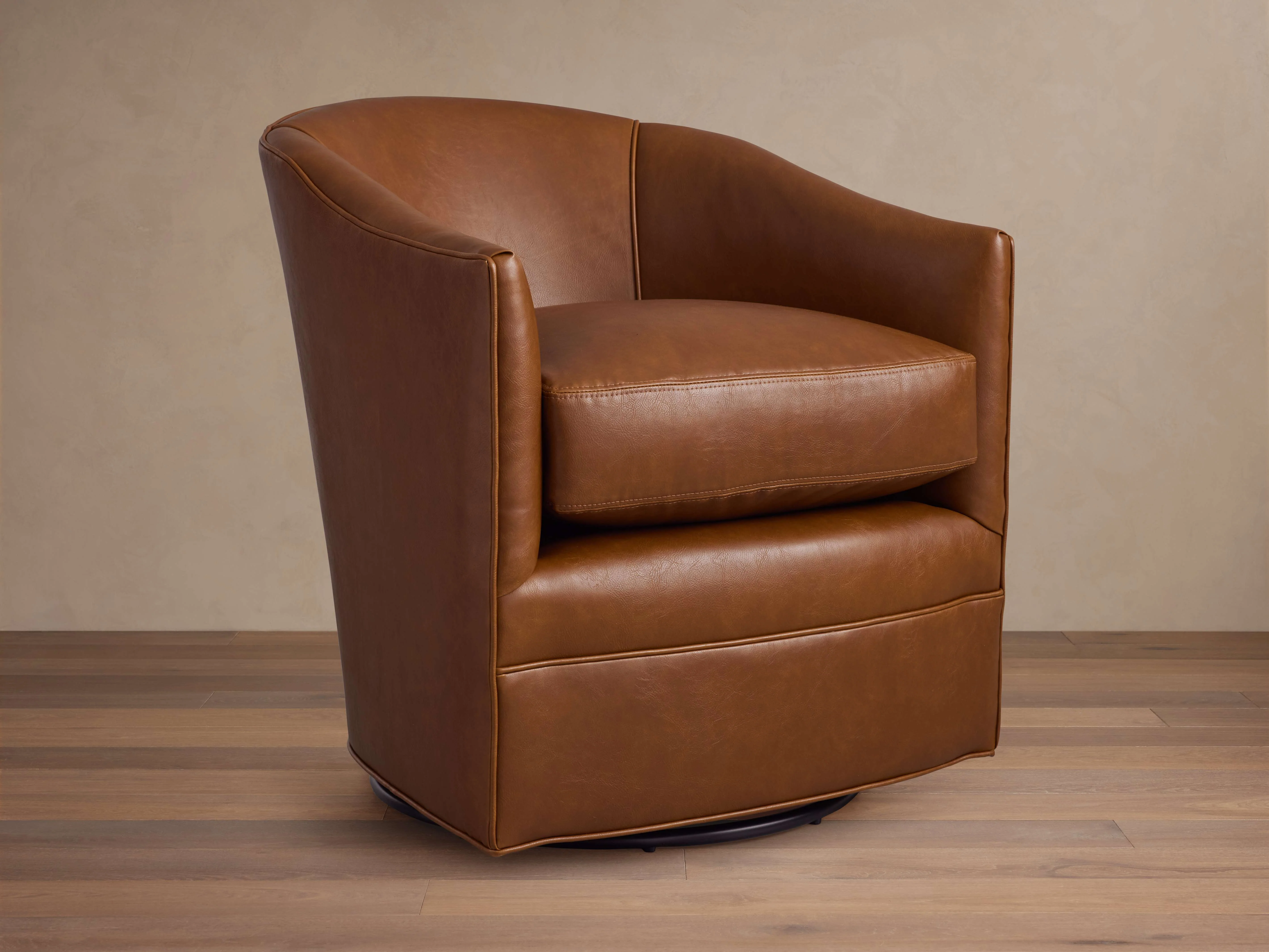 Giles Faux Leather Swivel Chair