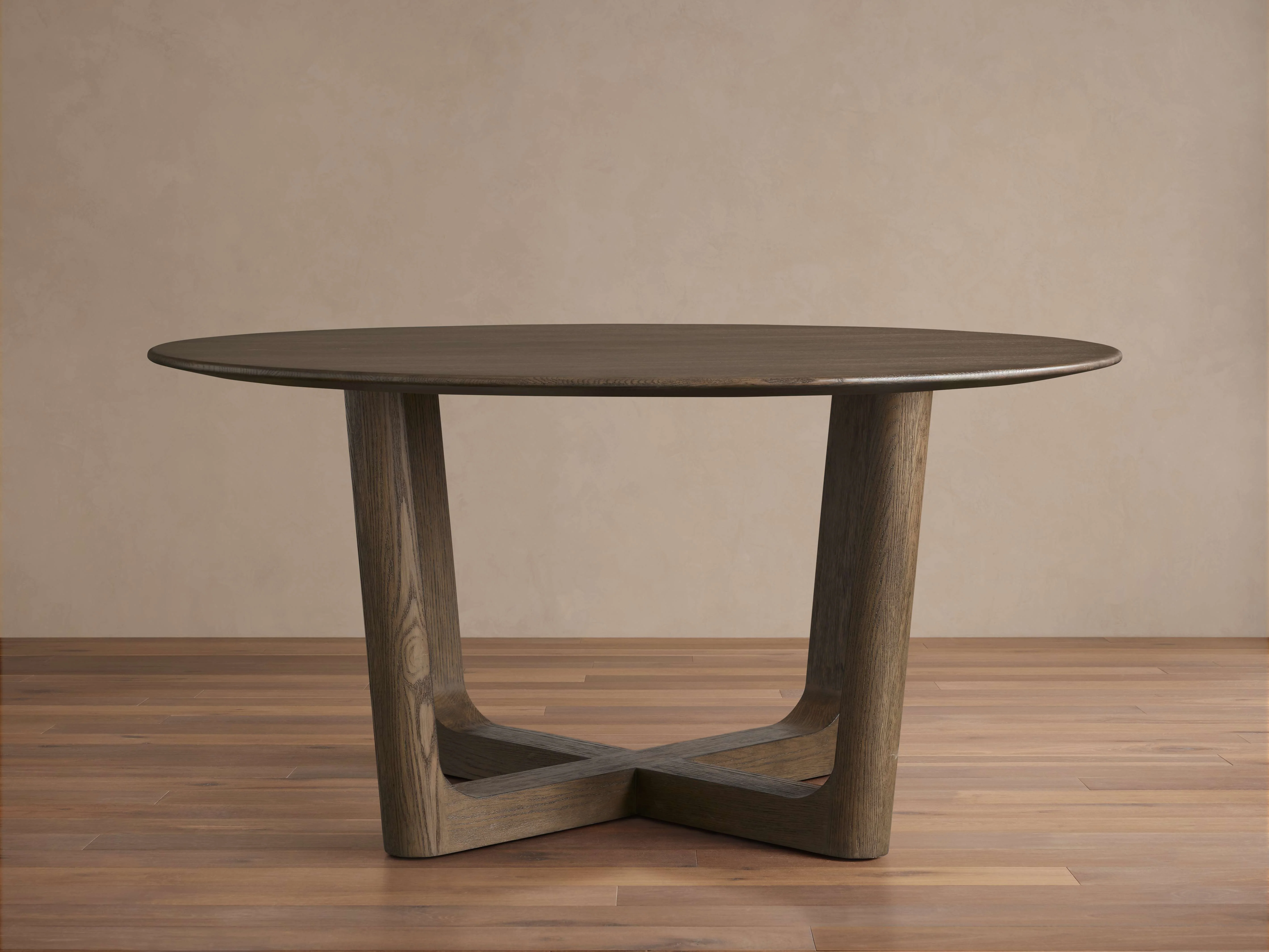 Saint Germain Round Wood Dining Table with Rennes Base