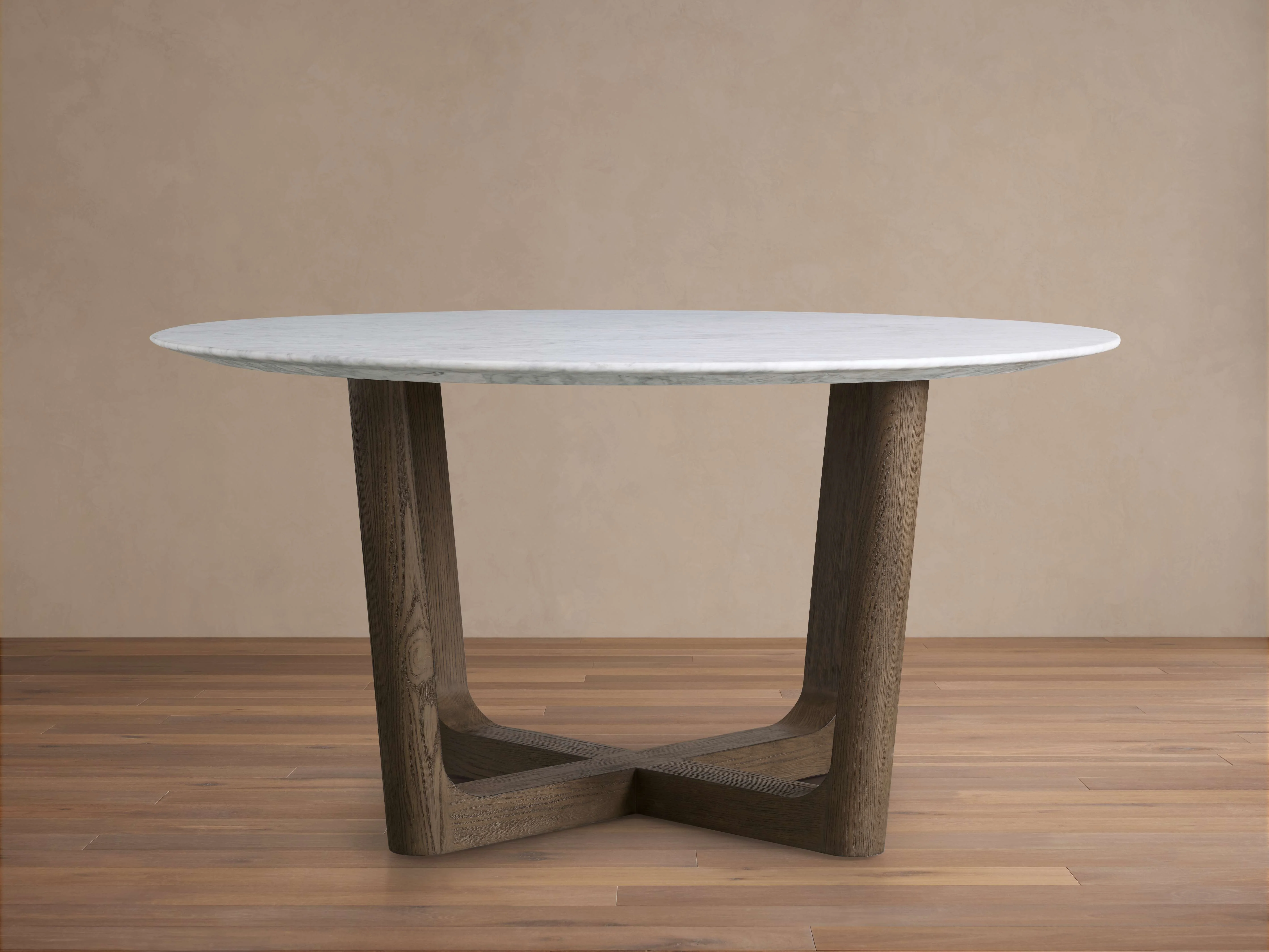 Saint Germain Round Stone Dining Table with Rennes Base
