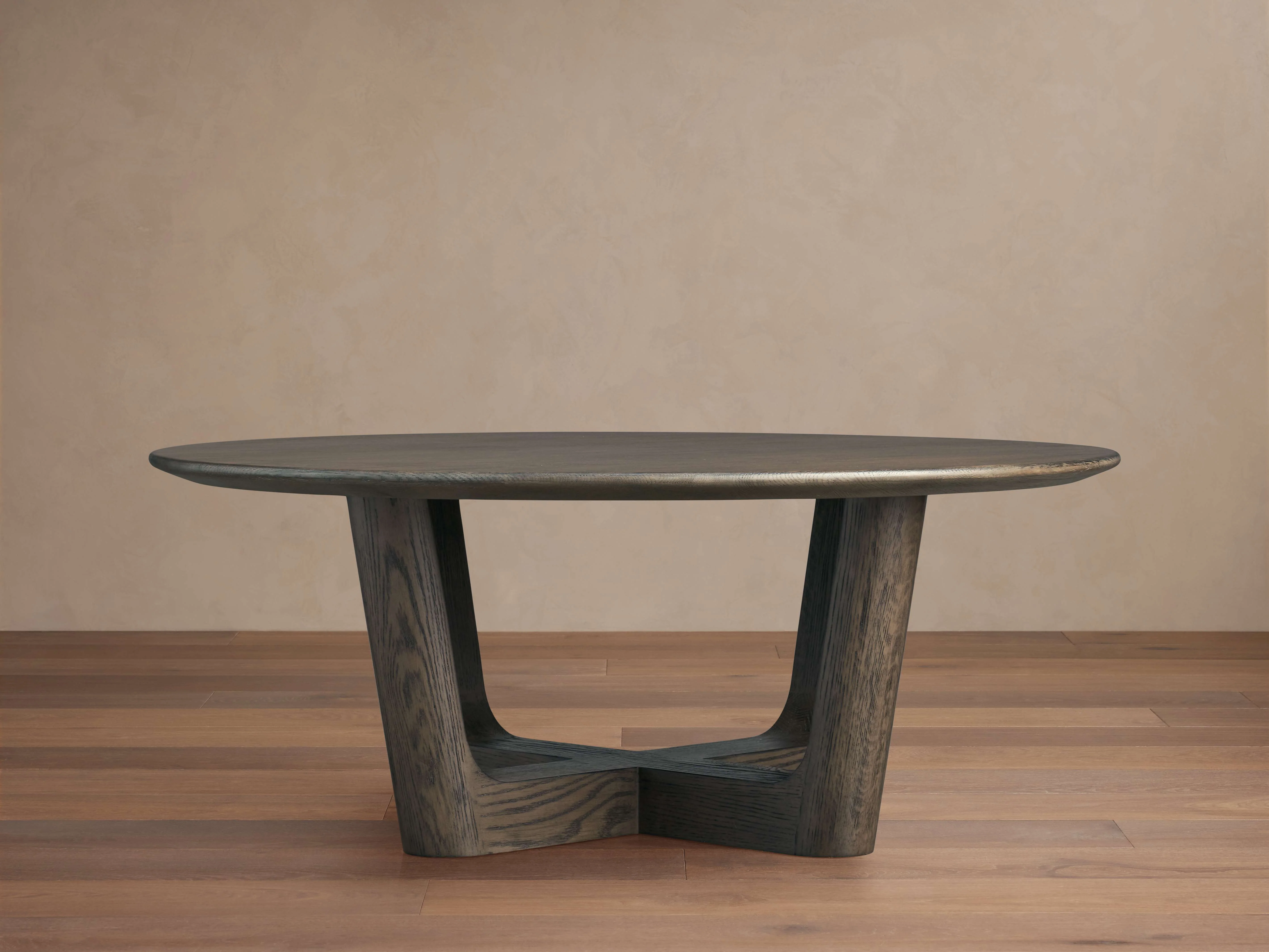 Saint Germain Round Wood Coffee Table with Rennes Base