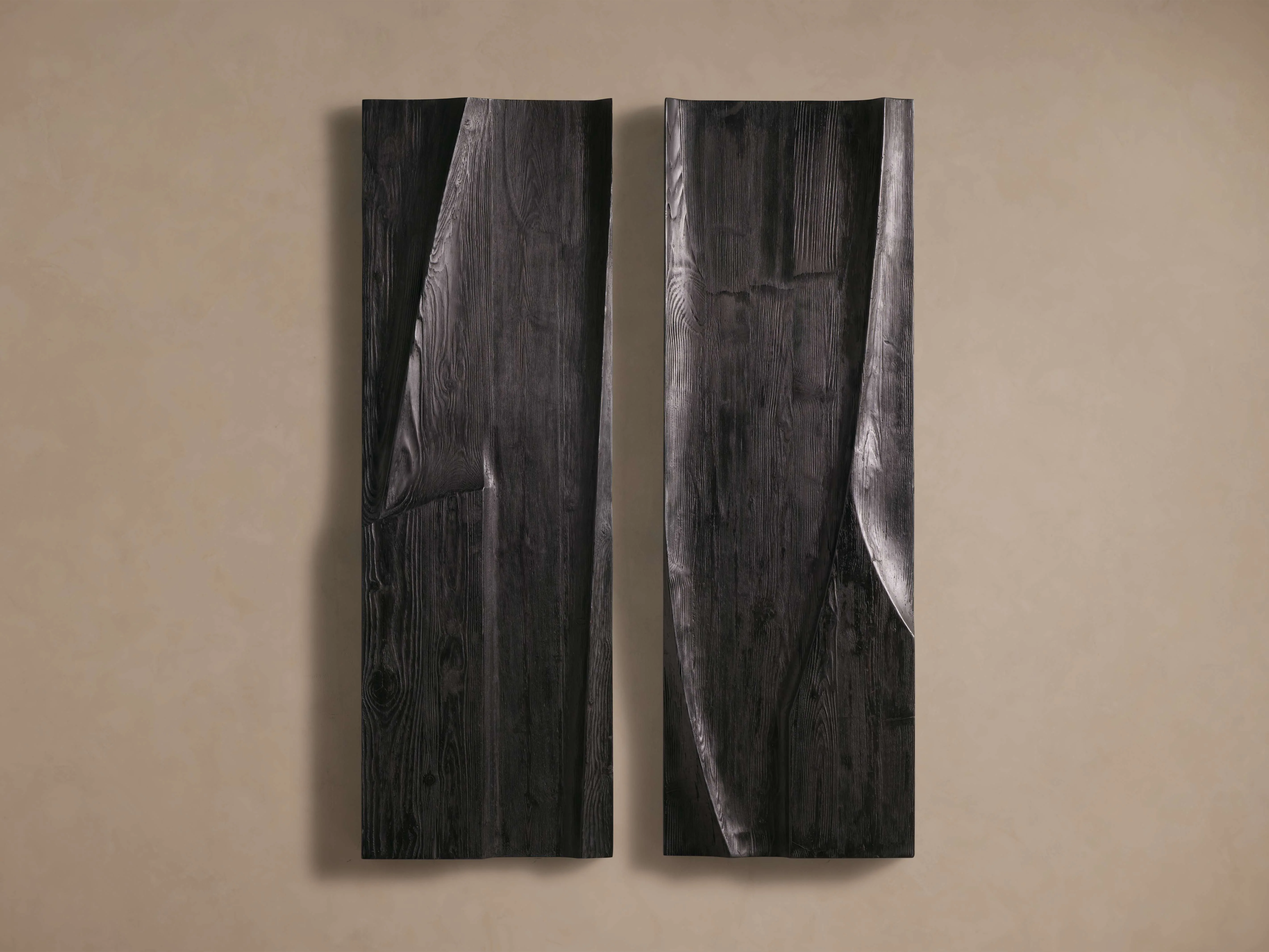 Onyx Wall Sculpture in Black (Set of 2)