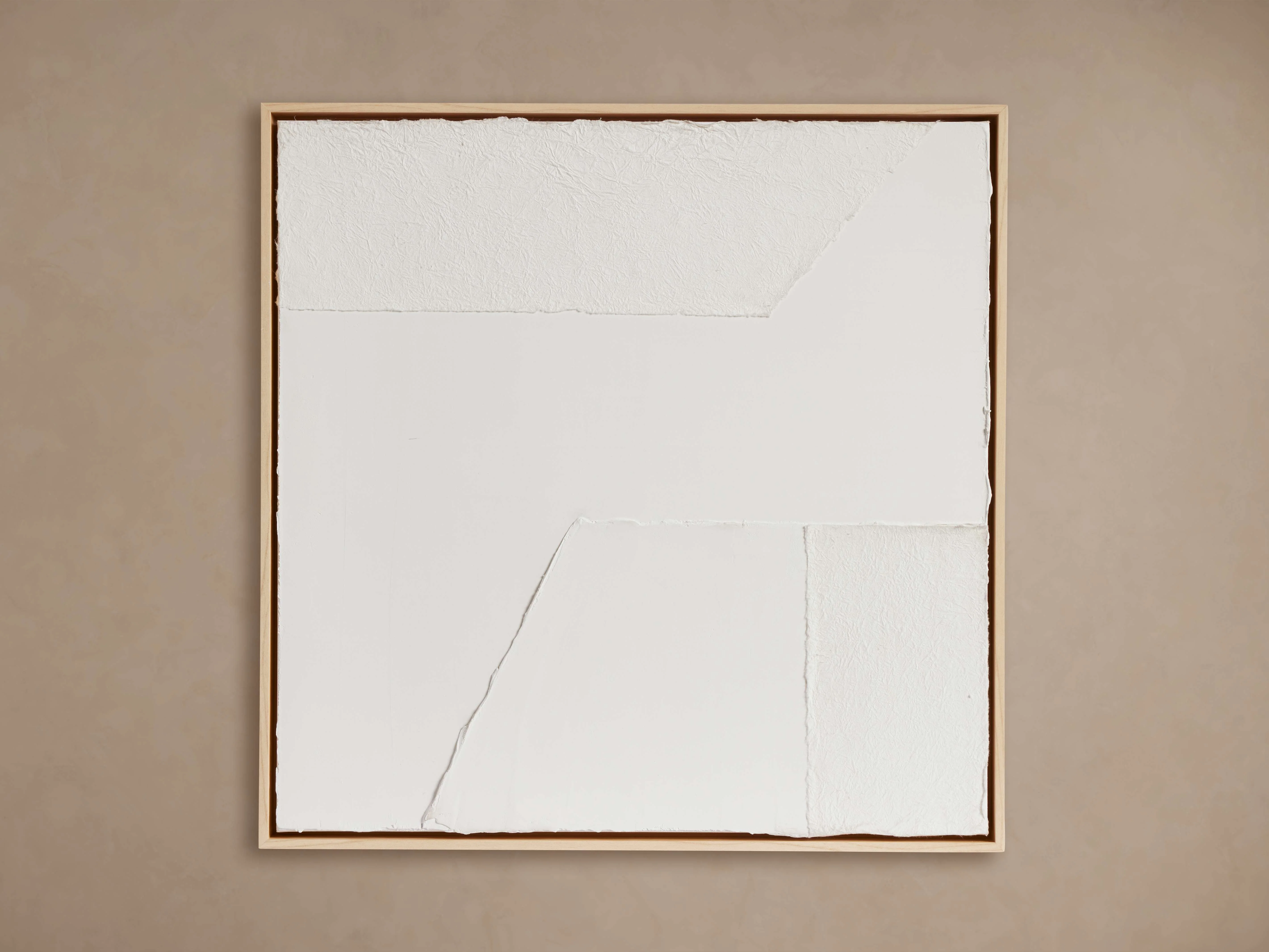 Mixed Media White Framed Canvas