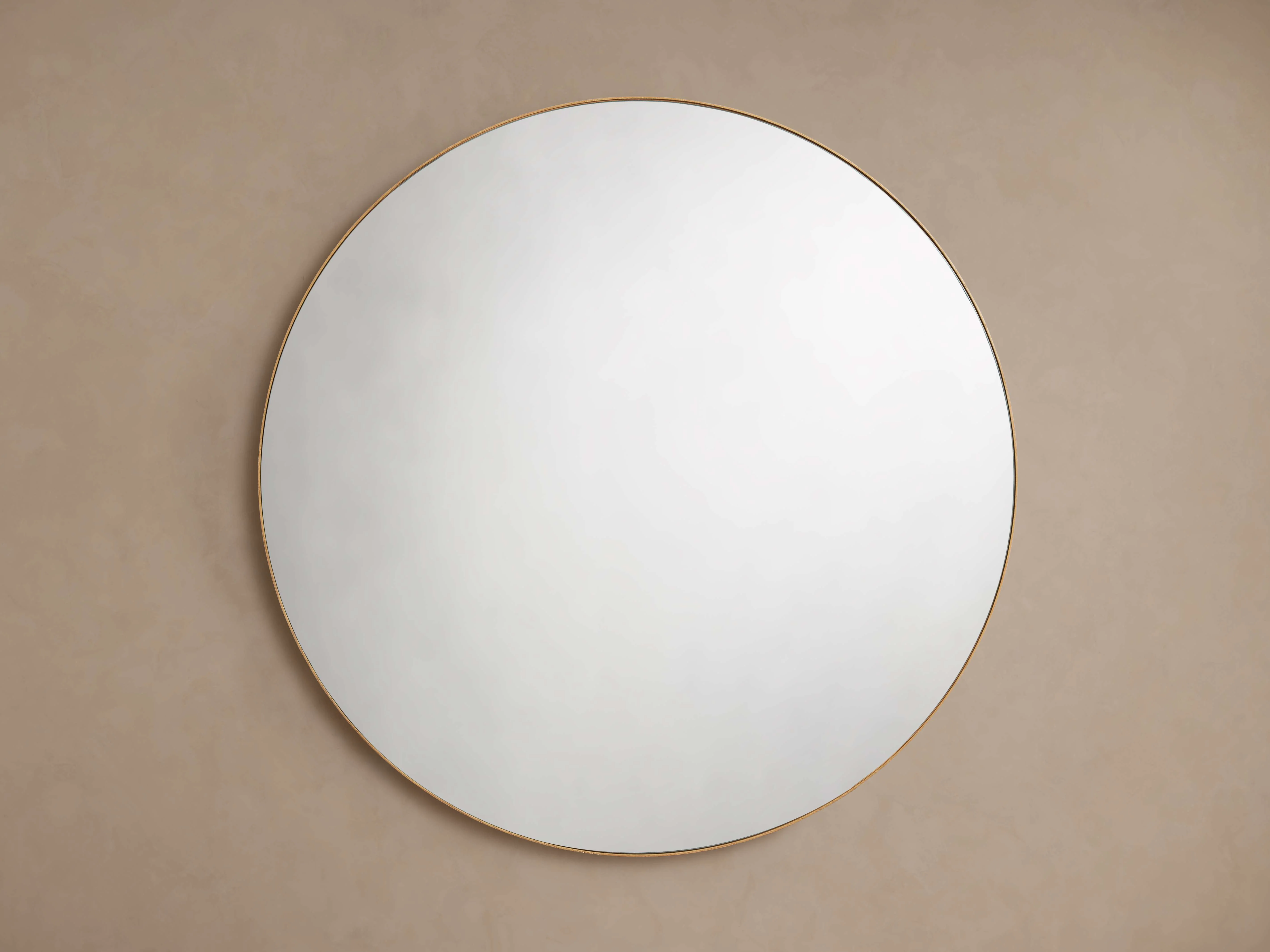 Lira Oak Round Wall Mirror