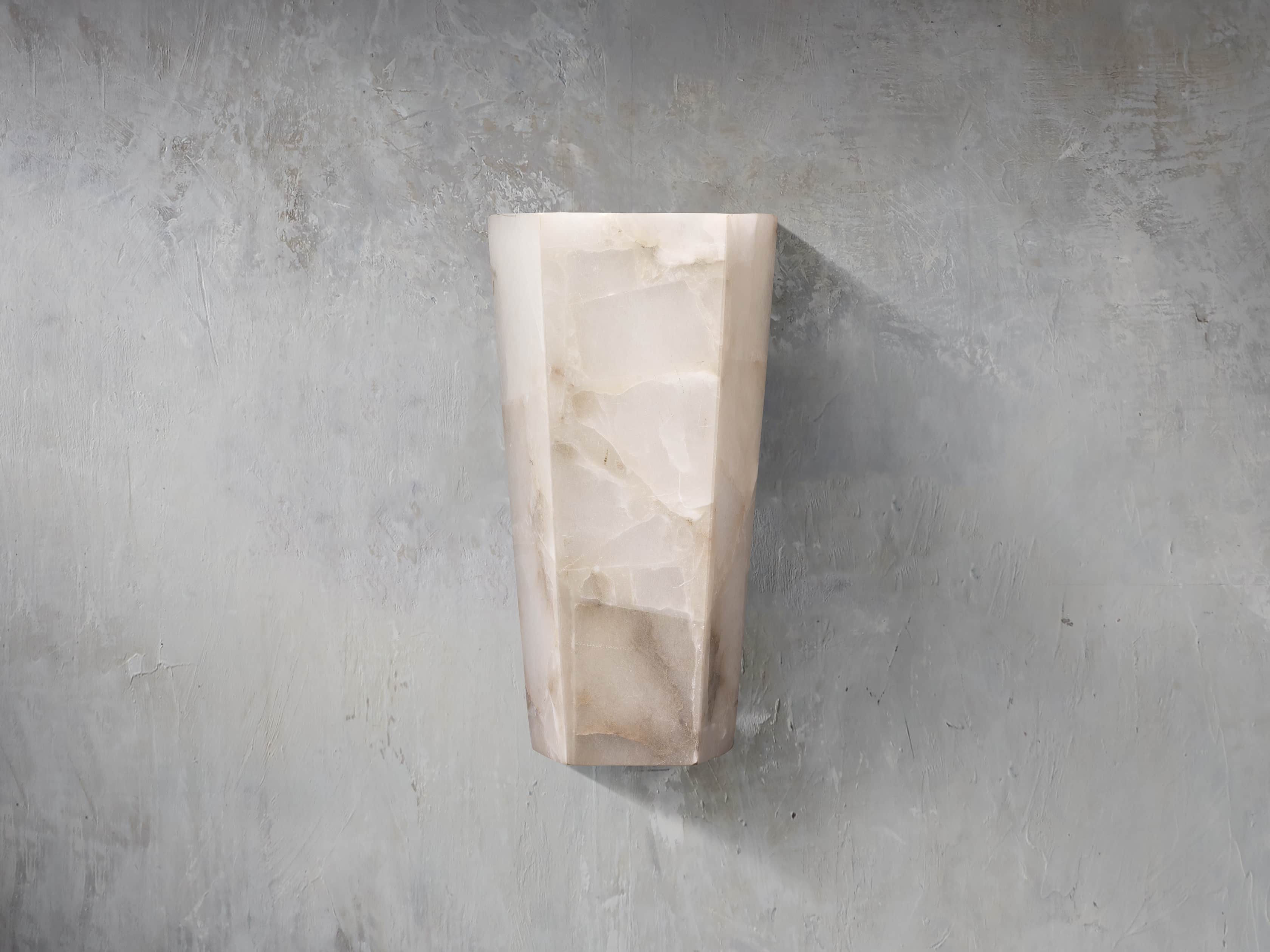 Alabaster Hexagonal Sconce