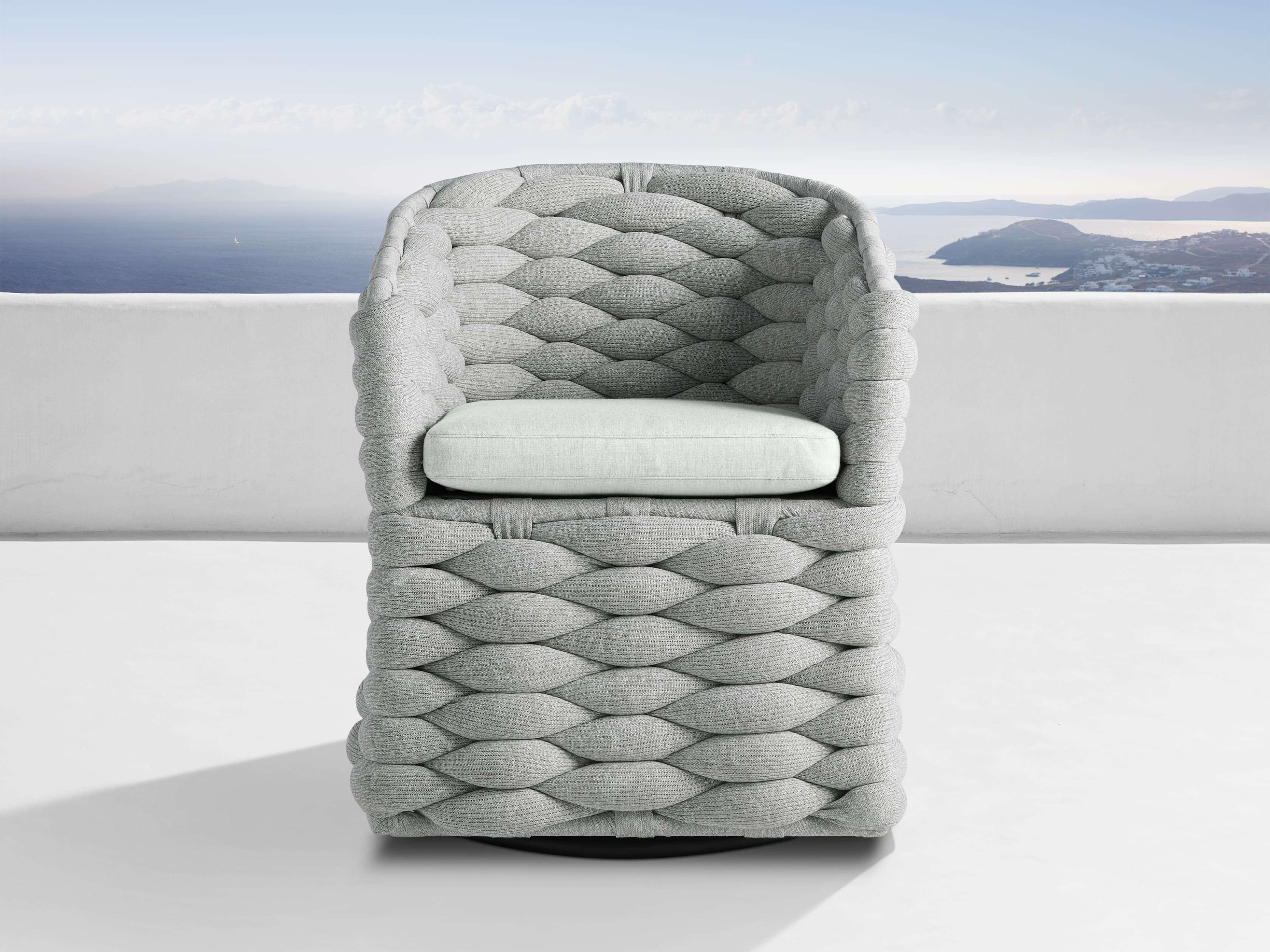 Melbourne Outdoor Replacement Cushion in Granville Snow