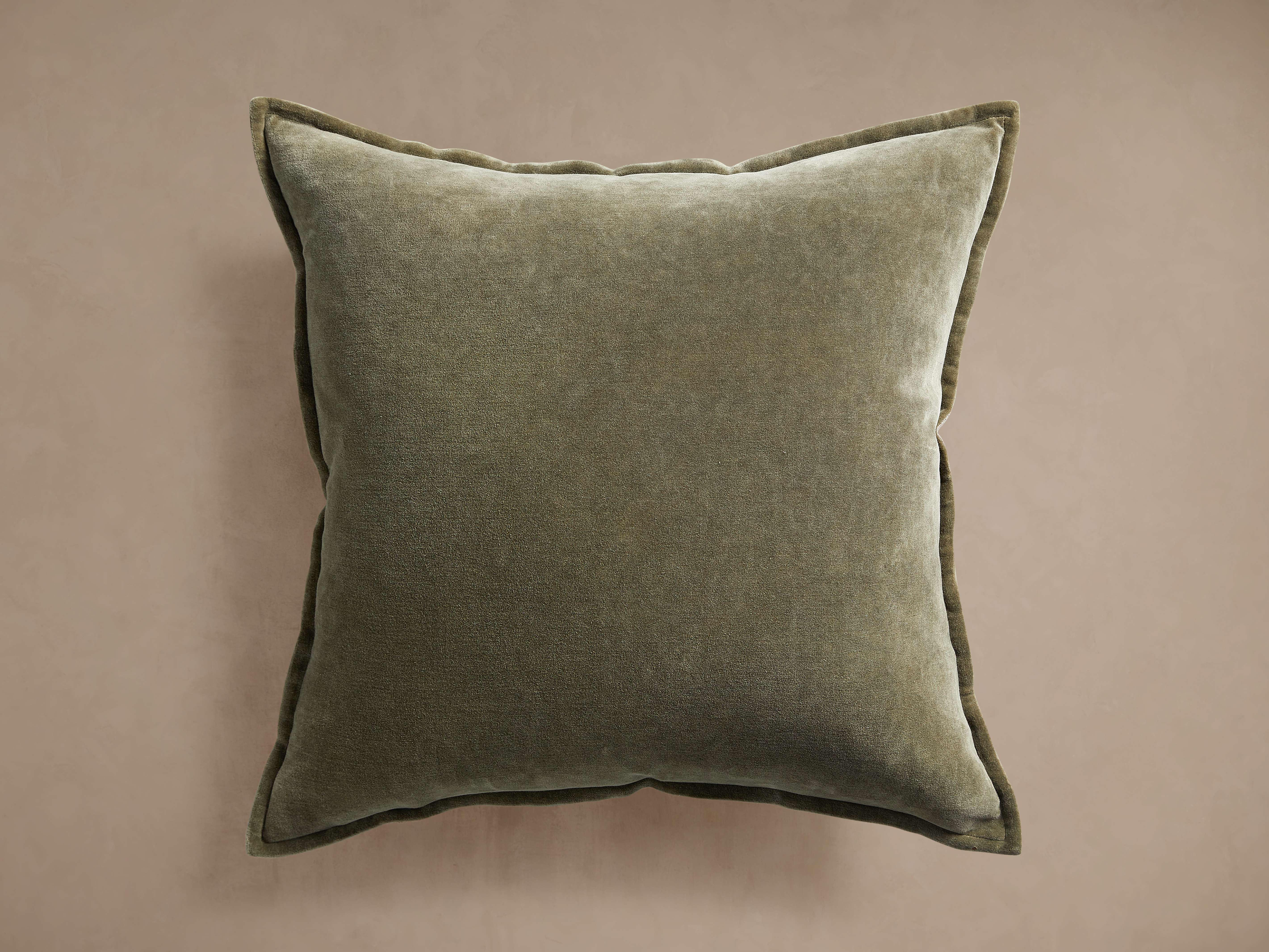 Stone Washed Velvet Pillow in Basil