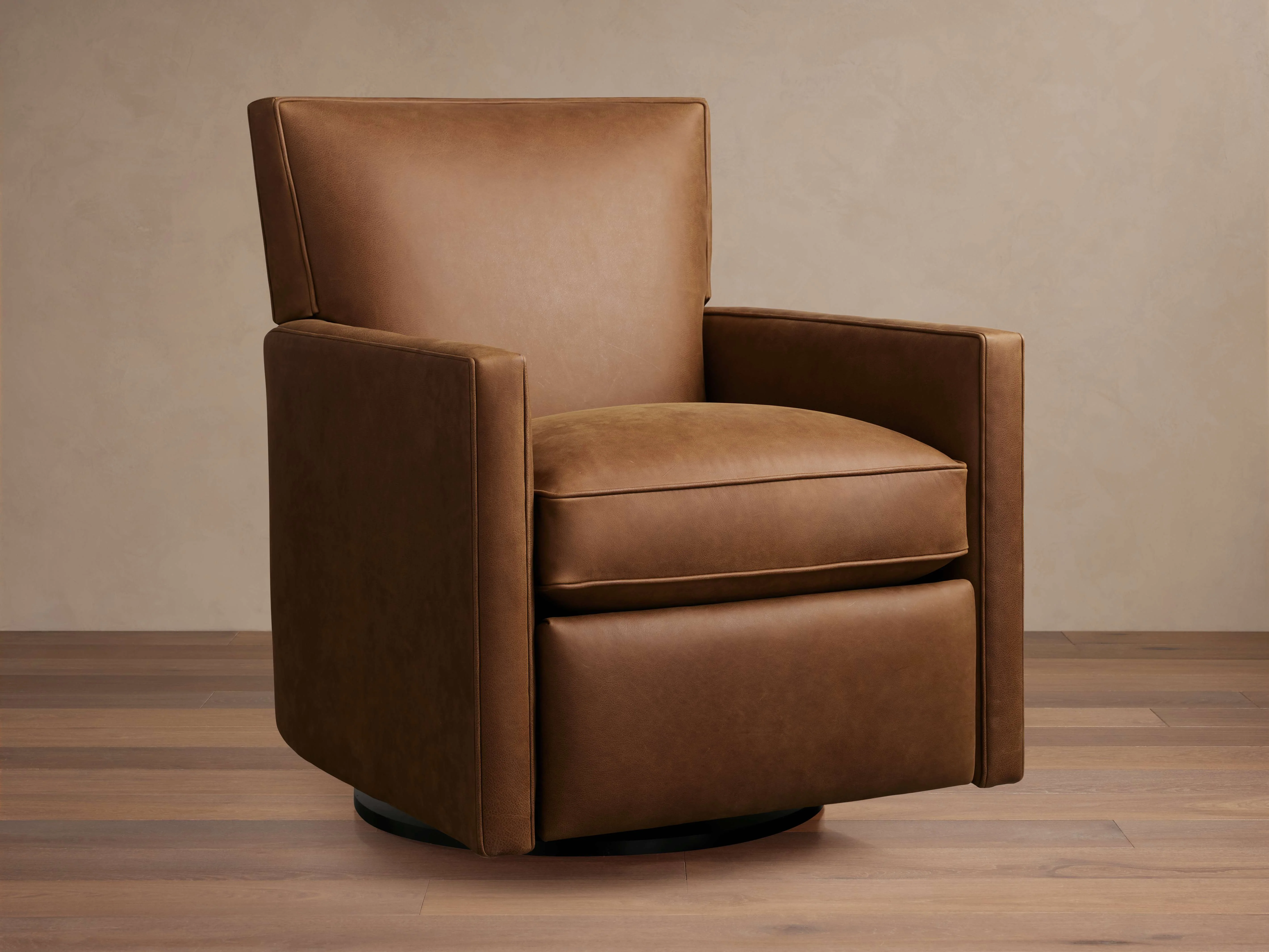 Rudy Leather Swivel Recliner