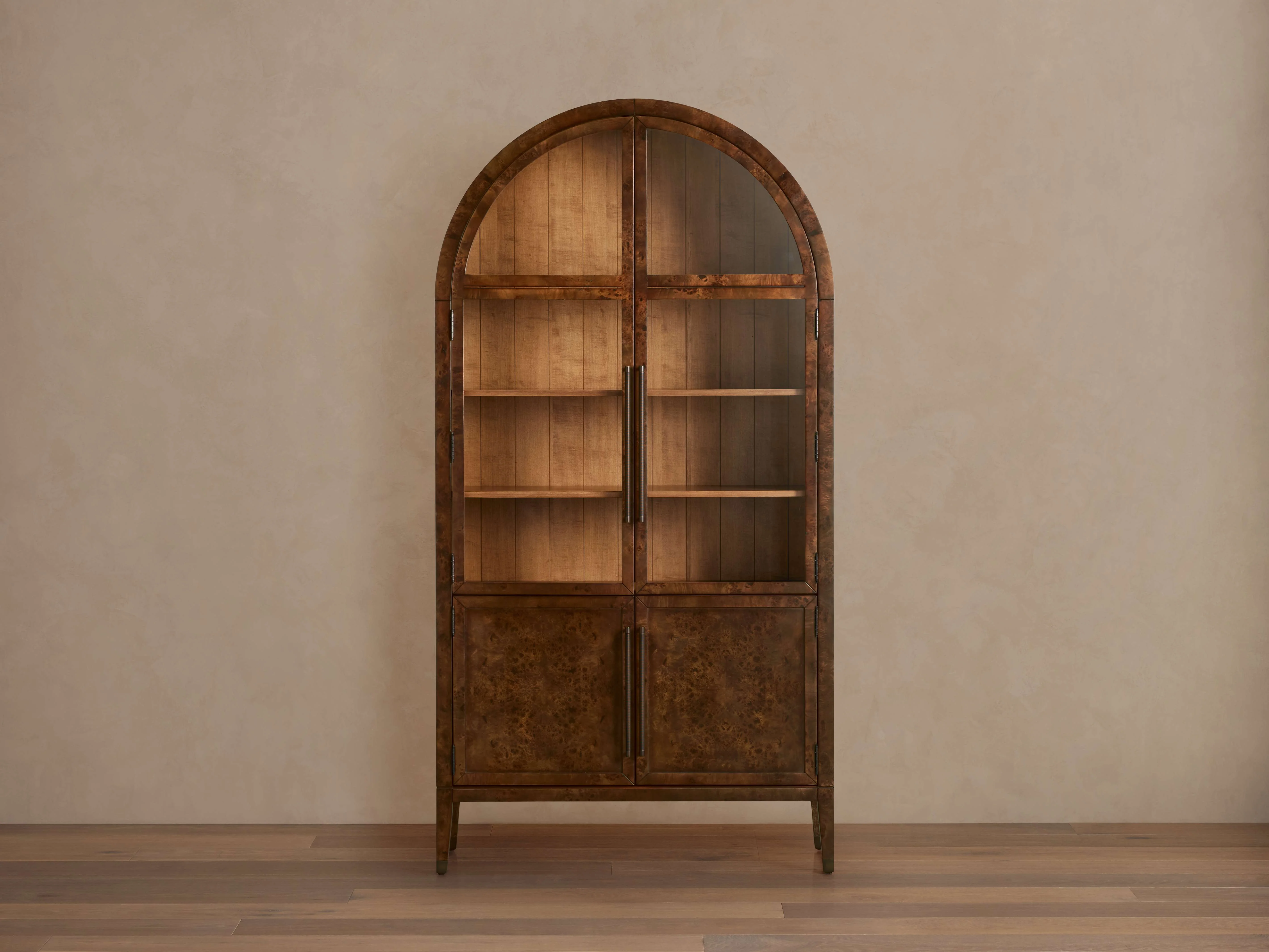 Hattie Burl Glass Cabinet