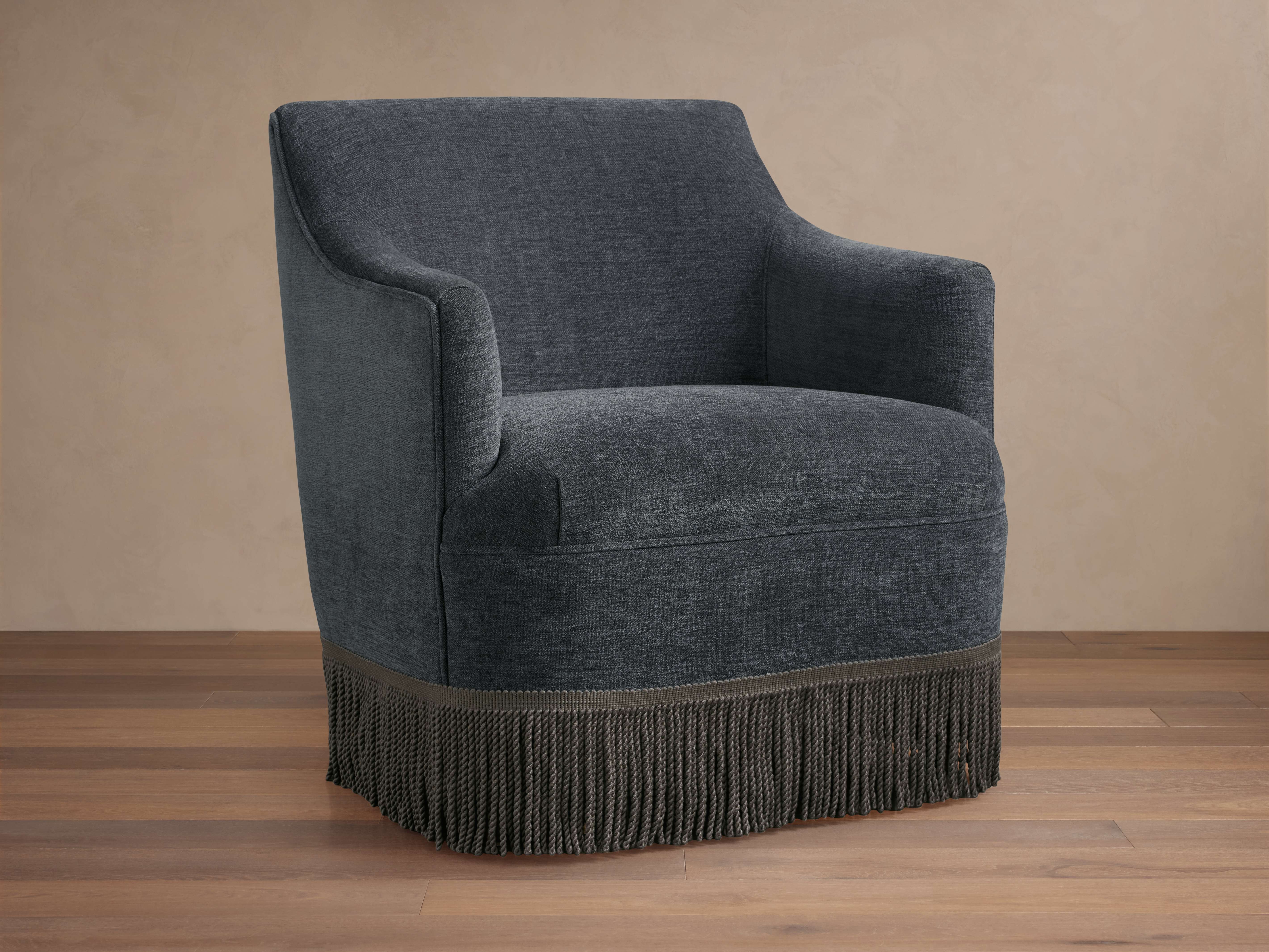 Savannah Swivel Chair with Fringe