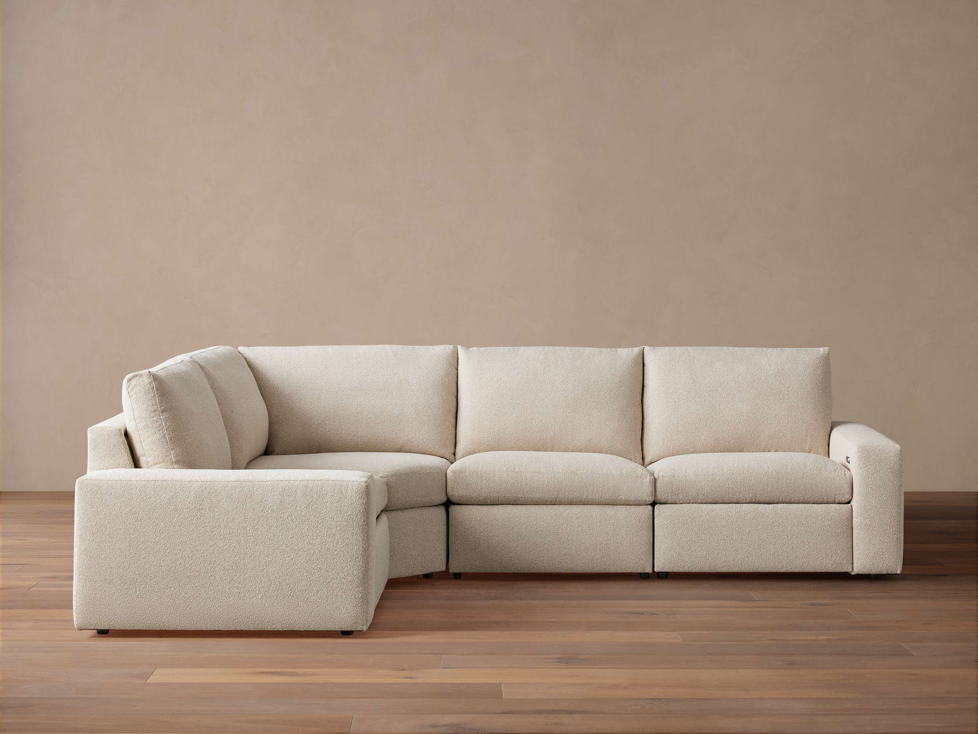 Kipton Wide Arm Four-Piece Motion Sectional