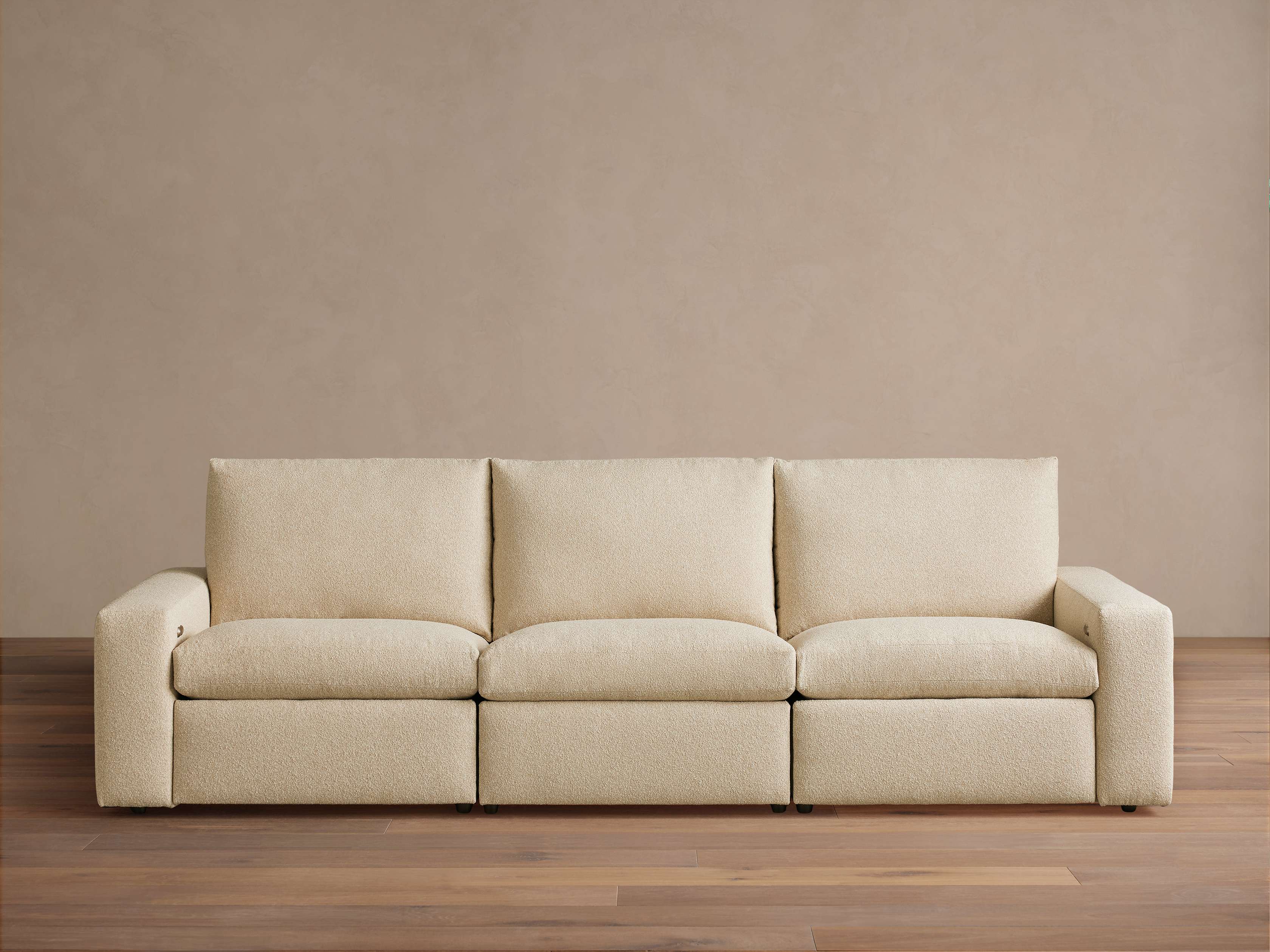 Kipton Wide Arm Three-Piece Motion Modular Sofa