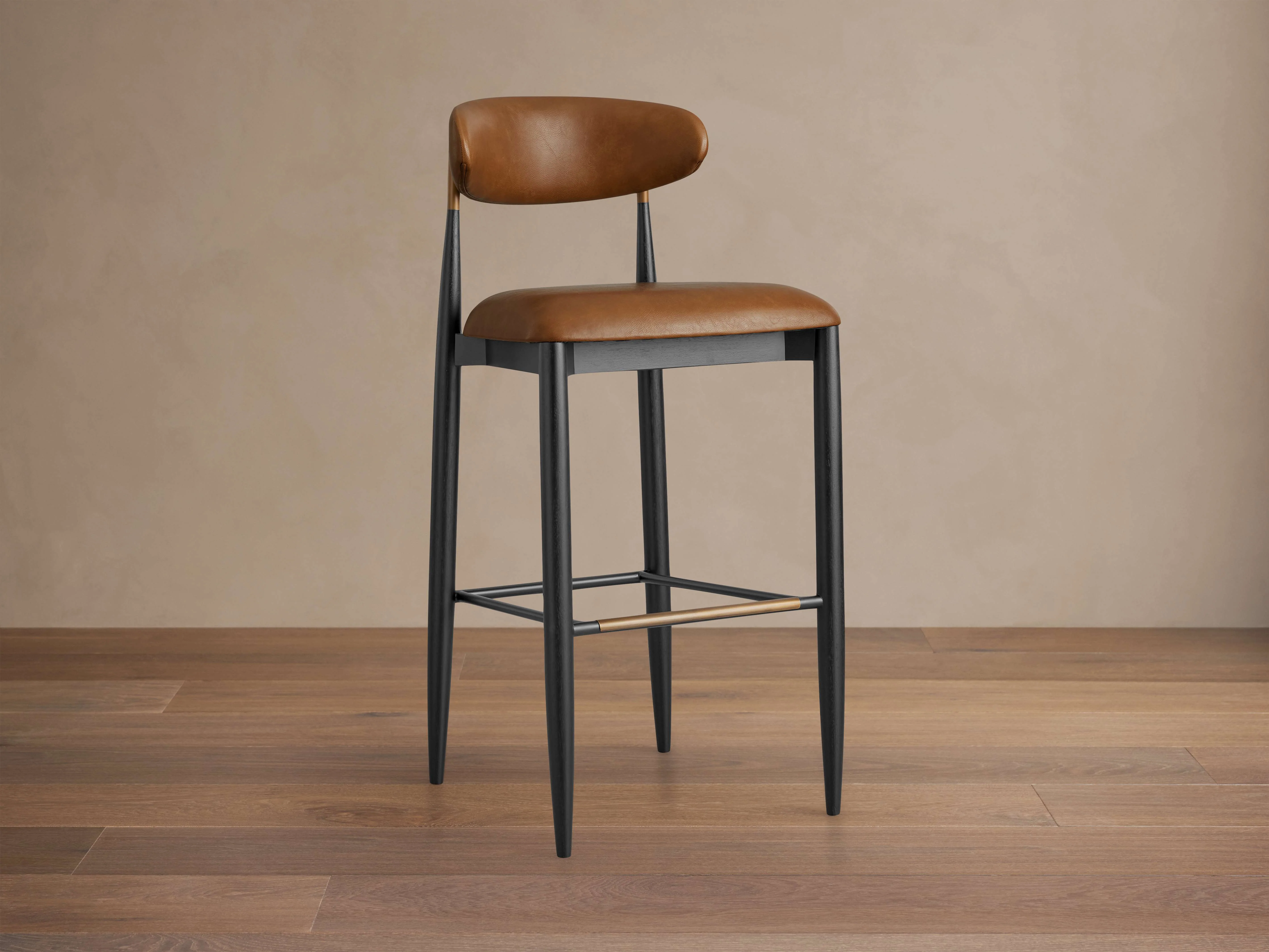Jagger Faux Leather Armless Stool