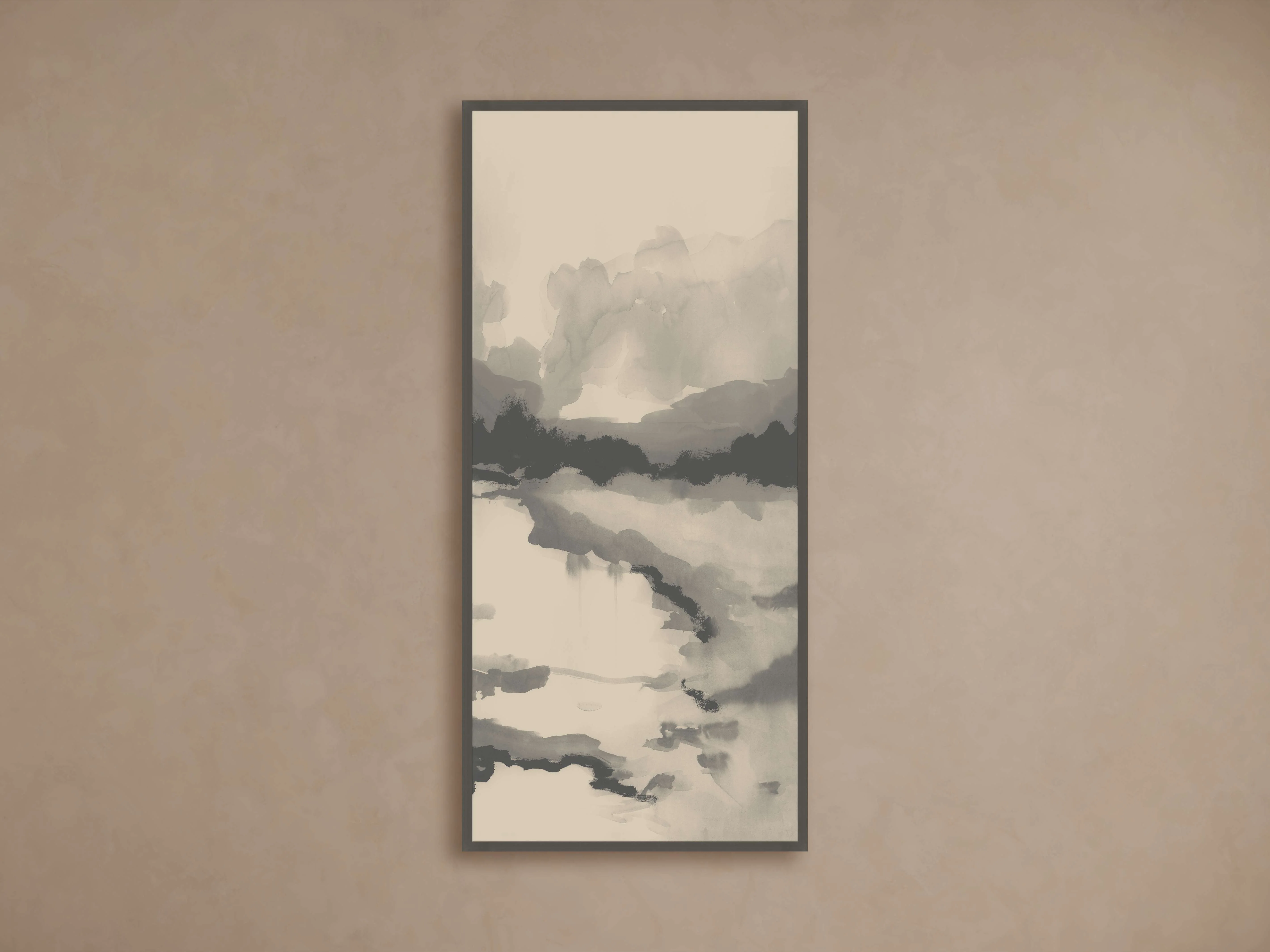 Neutral Horizon II Framed Print