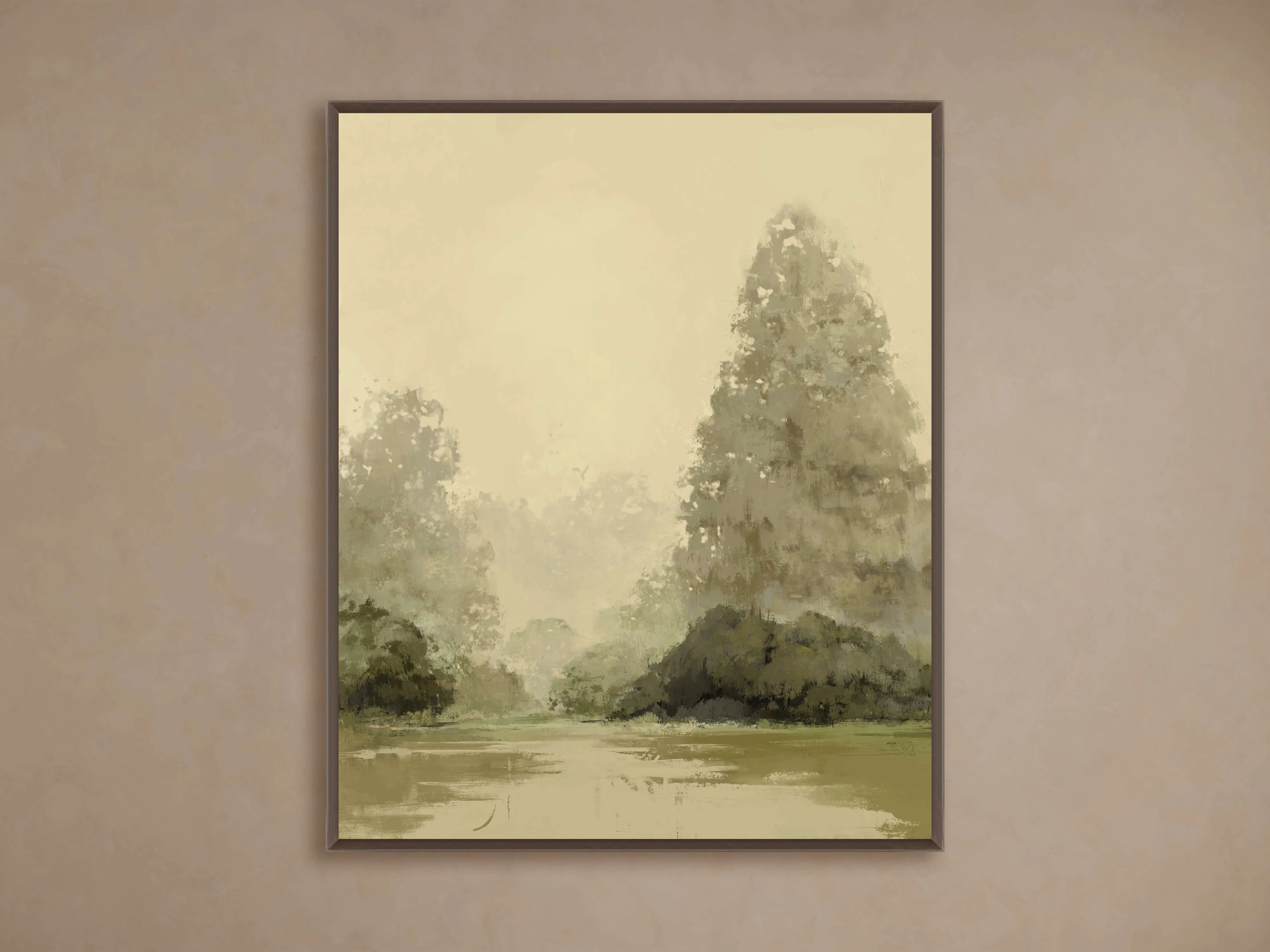 Sepia Grove Framed Print