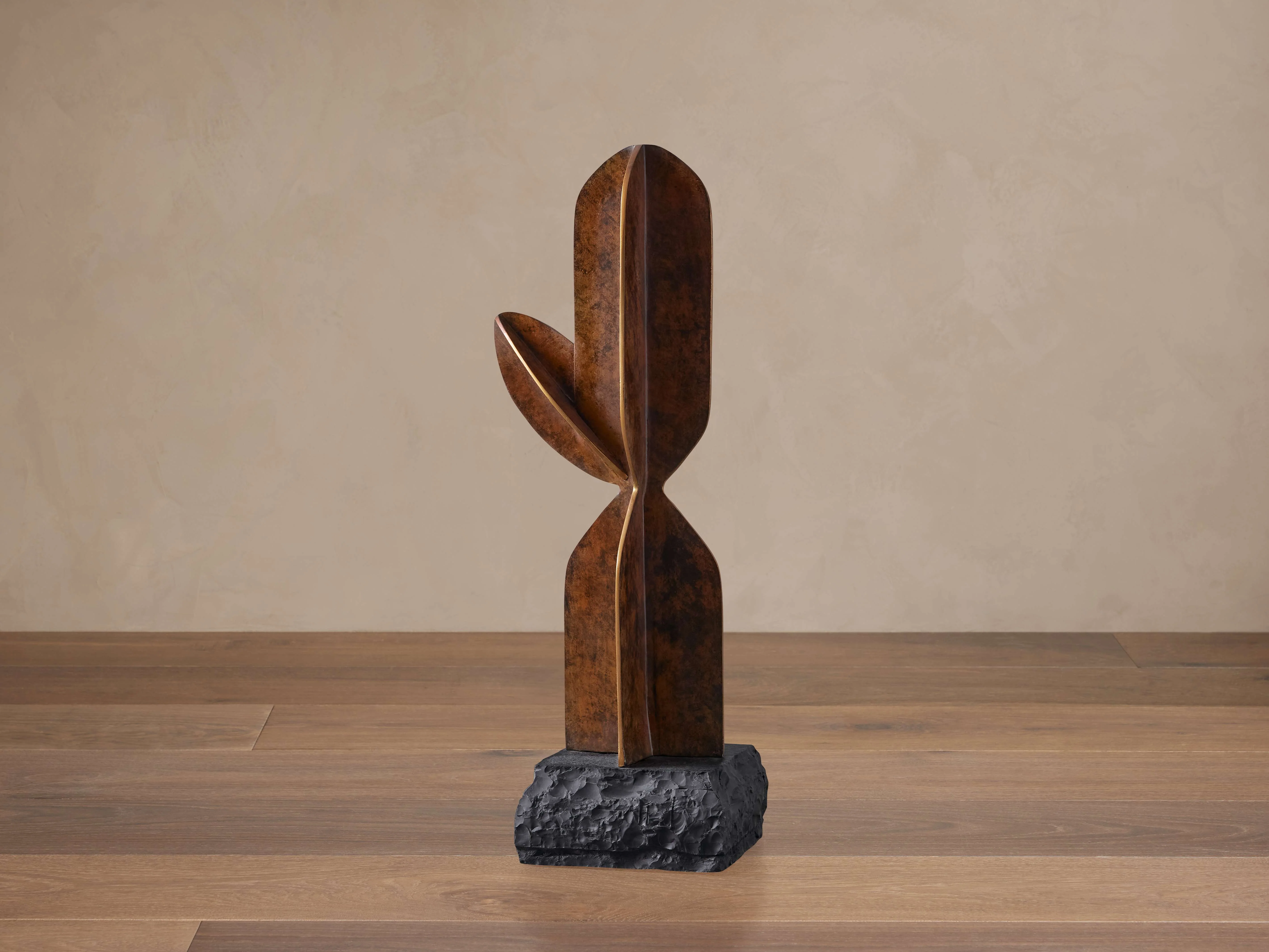Patina Cactus Sculpture