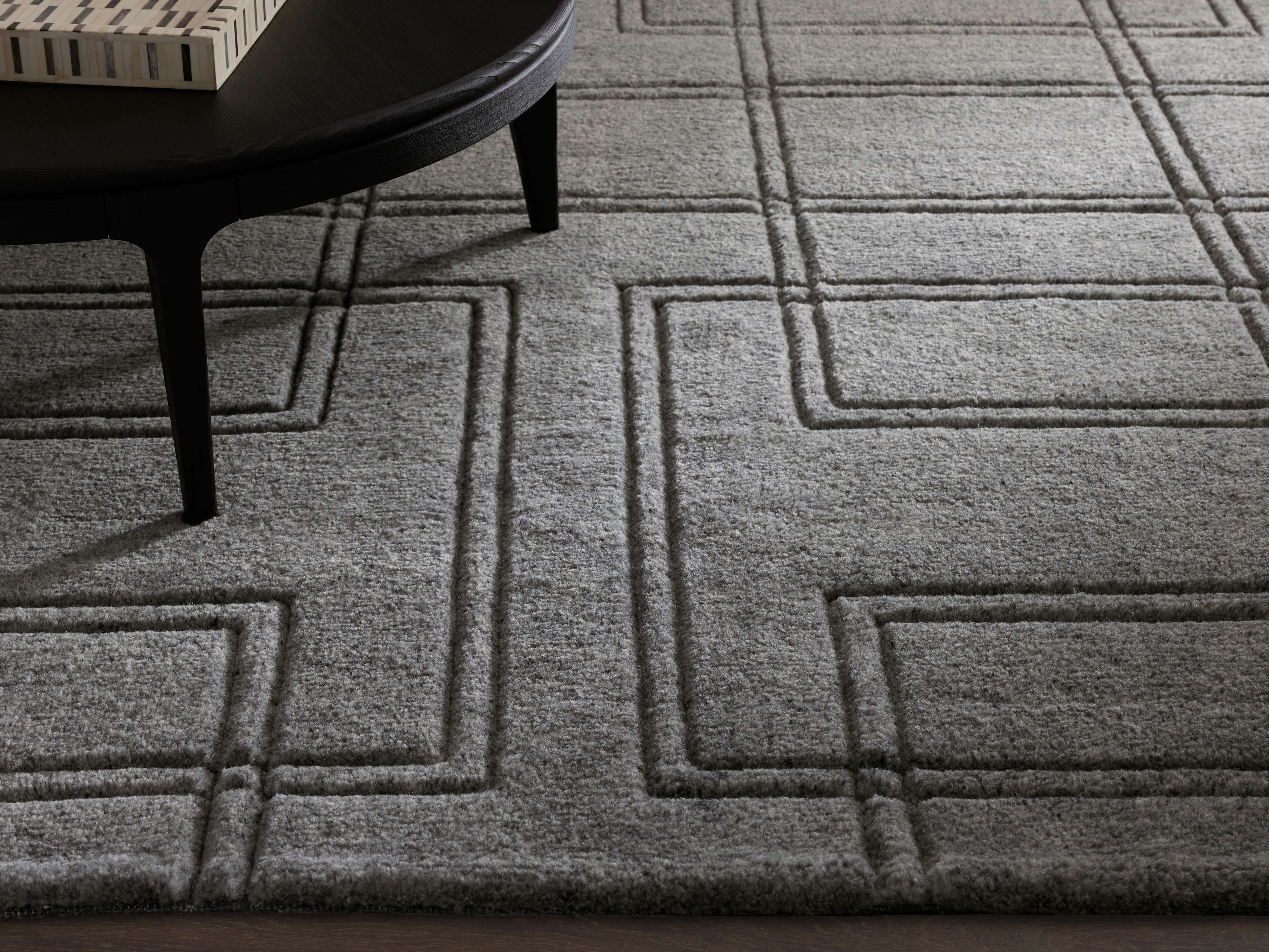 Asher Hand-Knotted Rug in Charcoal