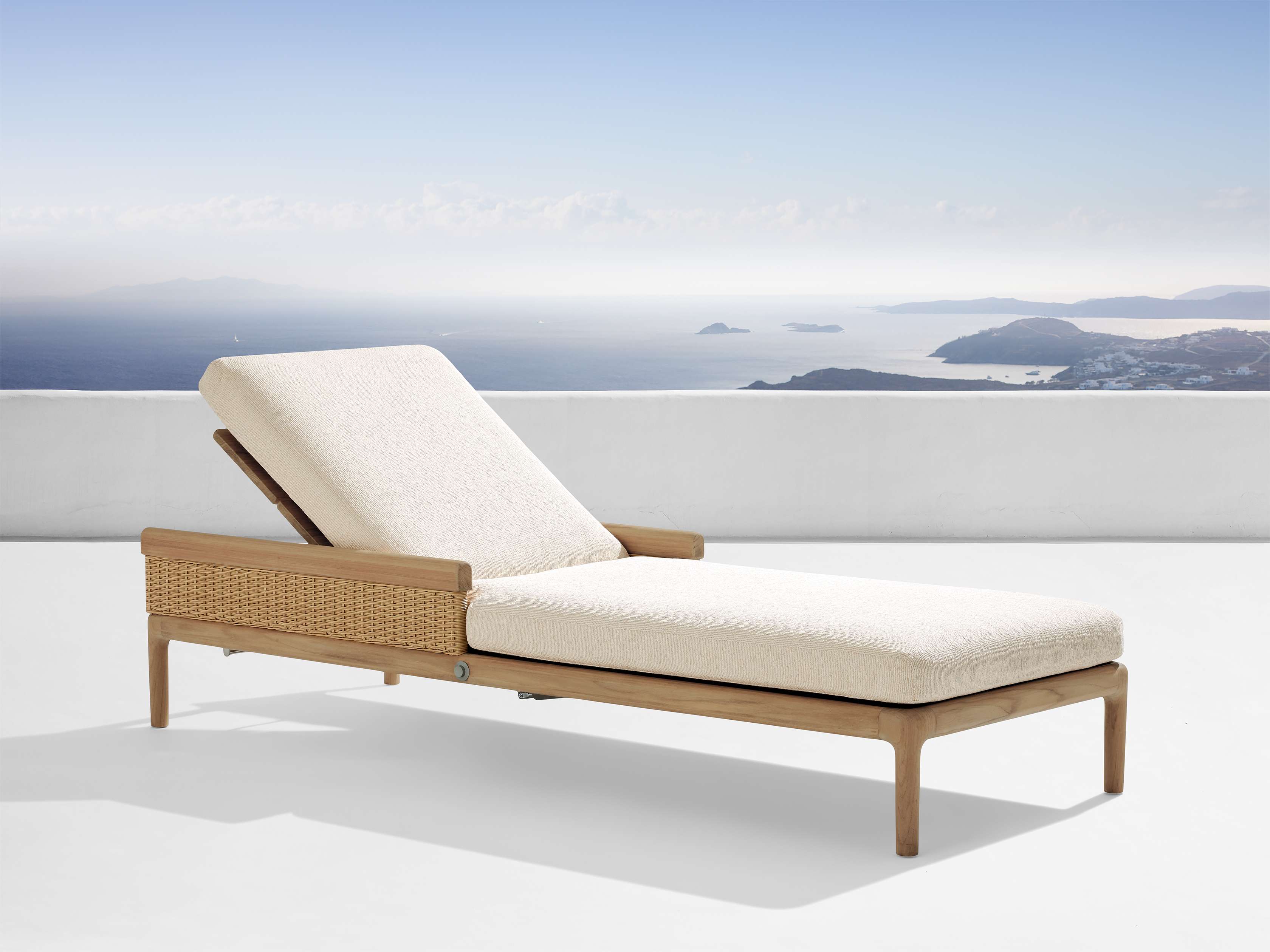 Puglia Outdoor Teak Chaise