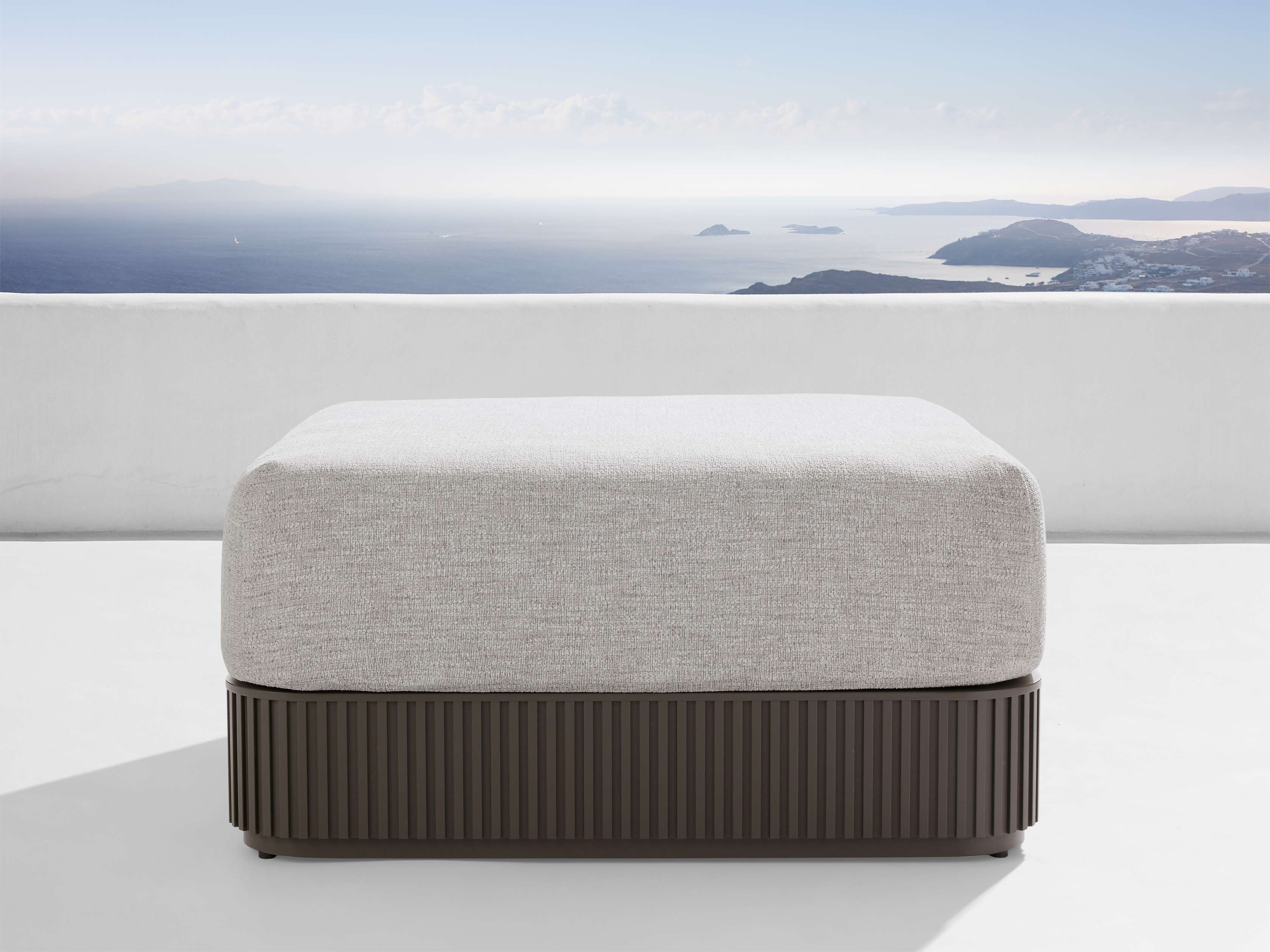 Beaumont Outdoor Aluminum Ottoman