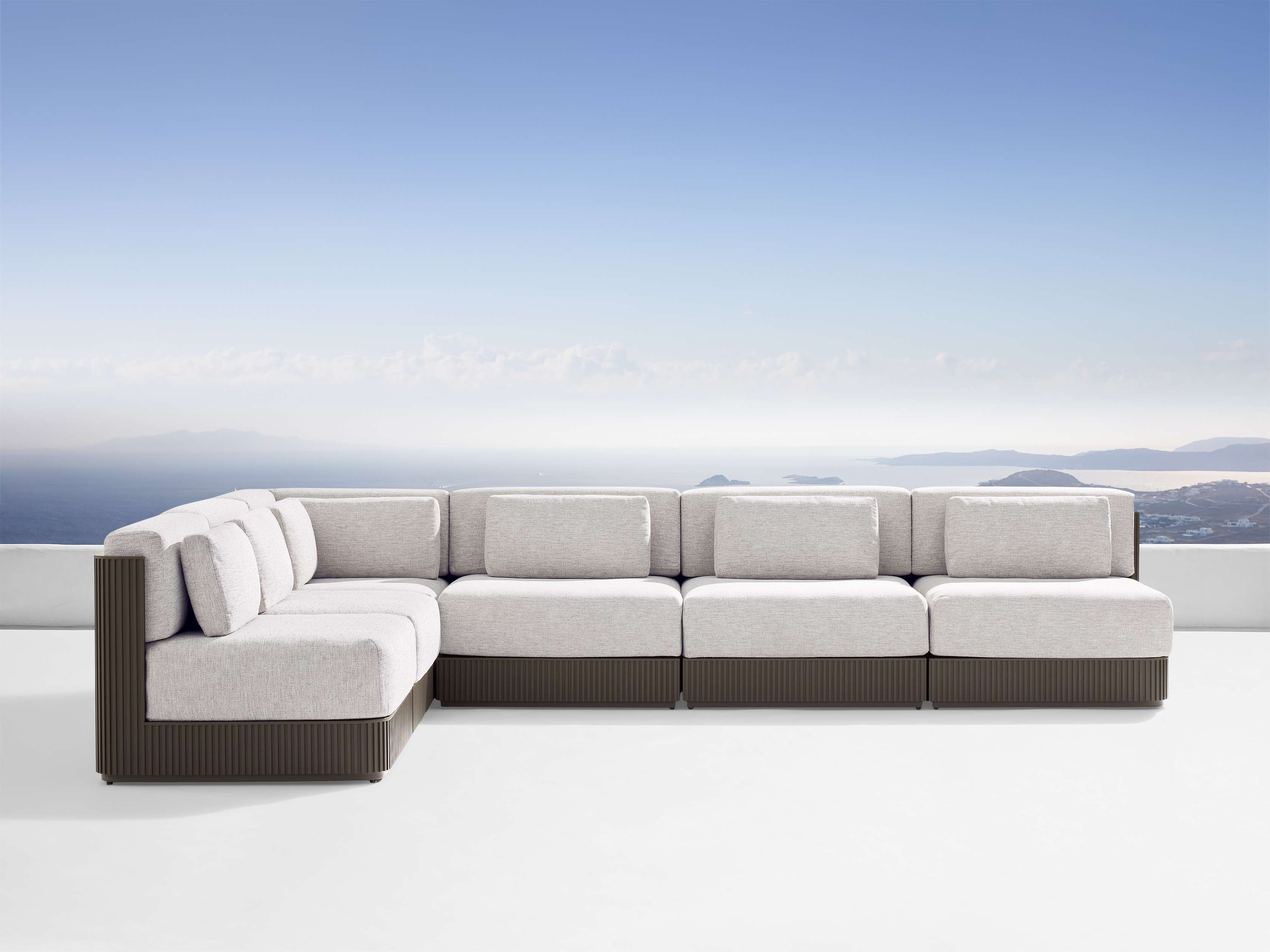 Beaumont Outdoor Aluminum Six-Piece Sectional