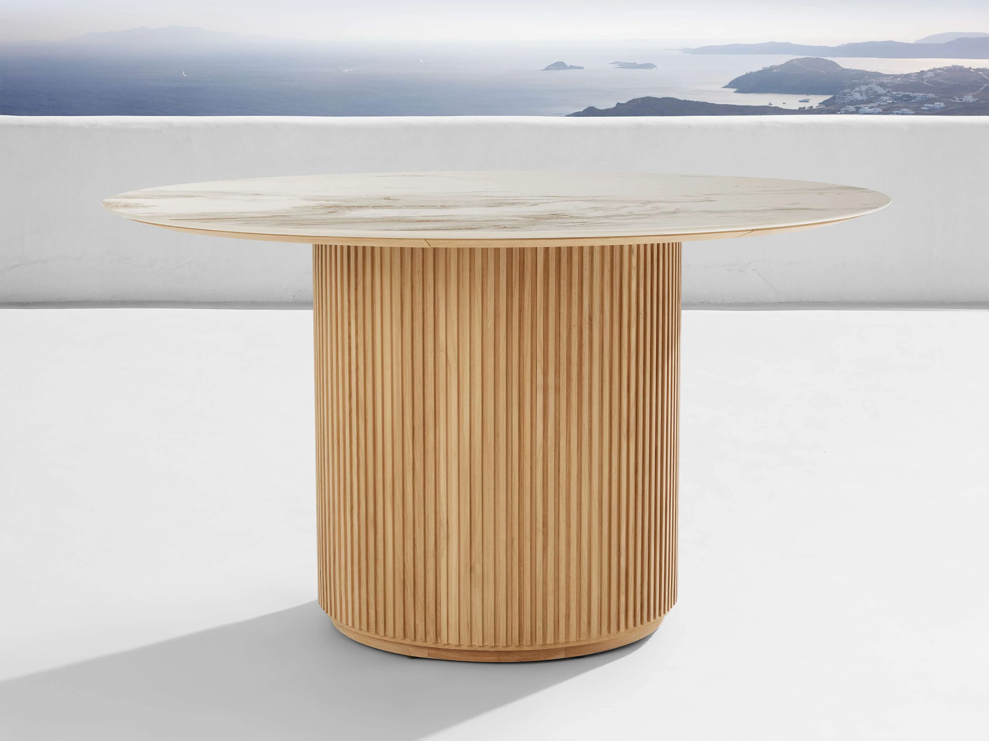 Beaumont Outdoor Teak Round Dining Table