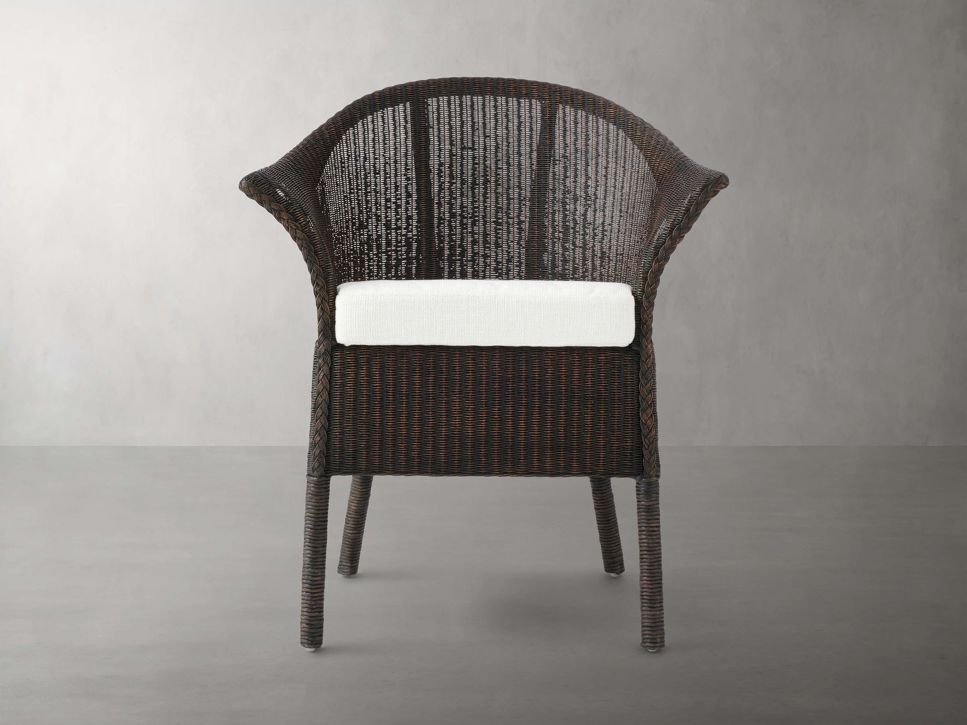 Nantucket Sunroom Dining Arm Chair in Eden Snow
