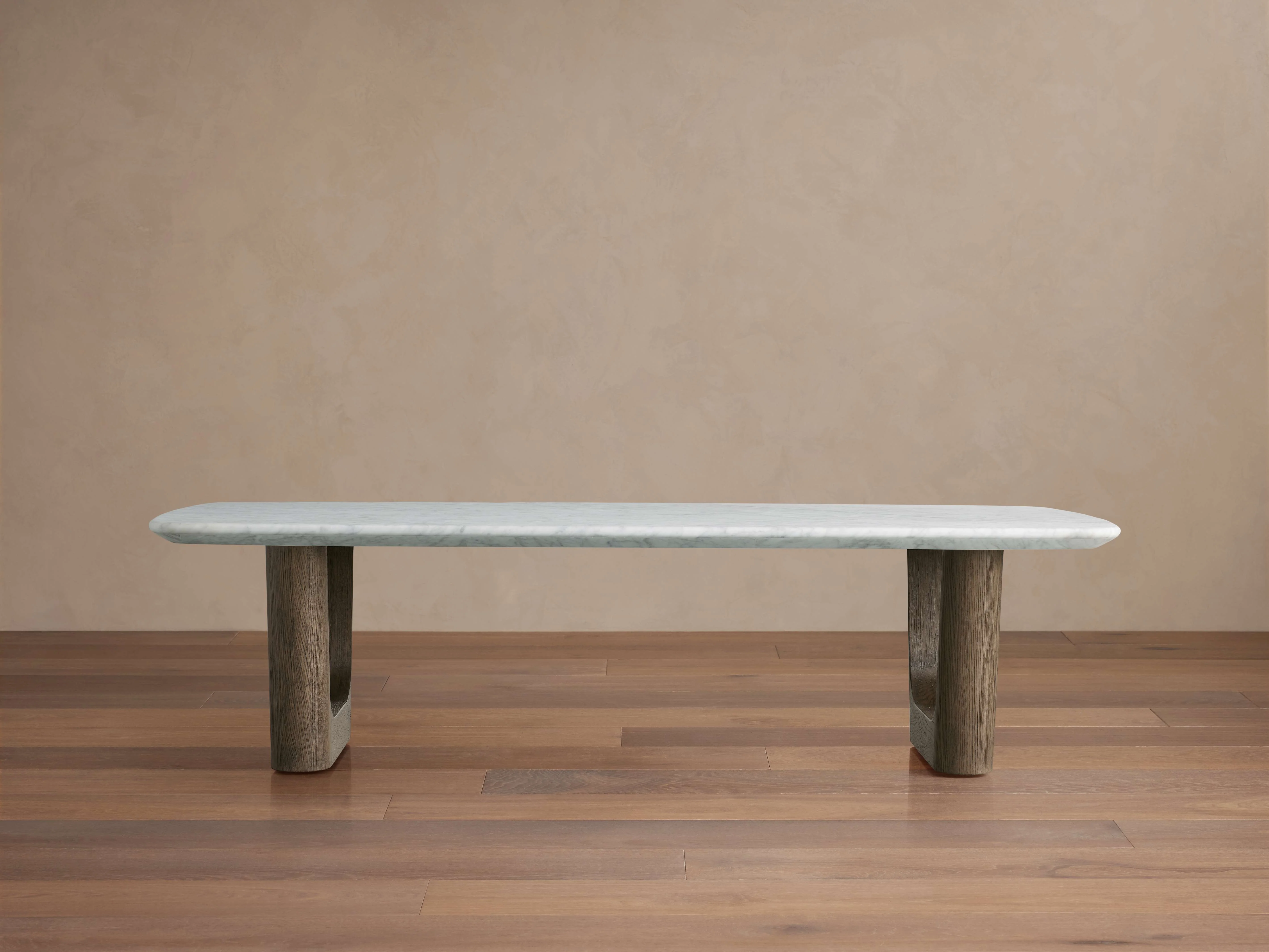 Saint Germain 72" Coffee Table with Rennes Base and Carrara Top