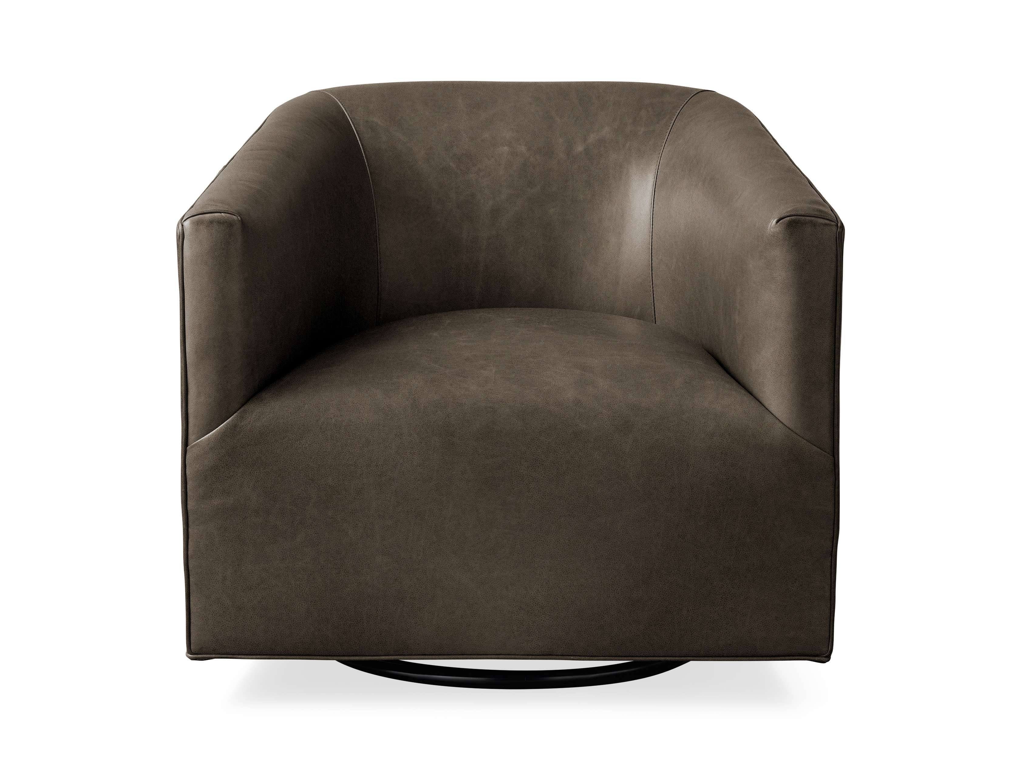 Ellison Leather Plinth Swivel Chair