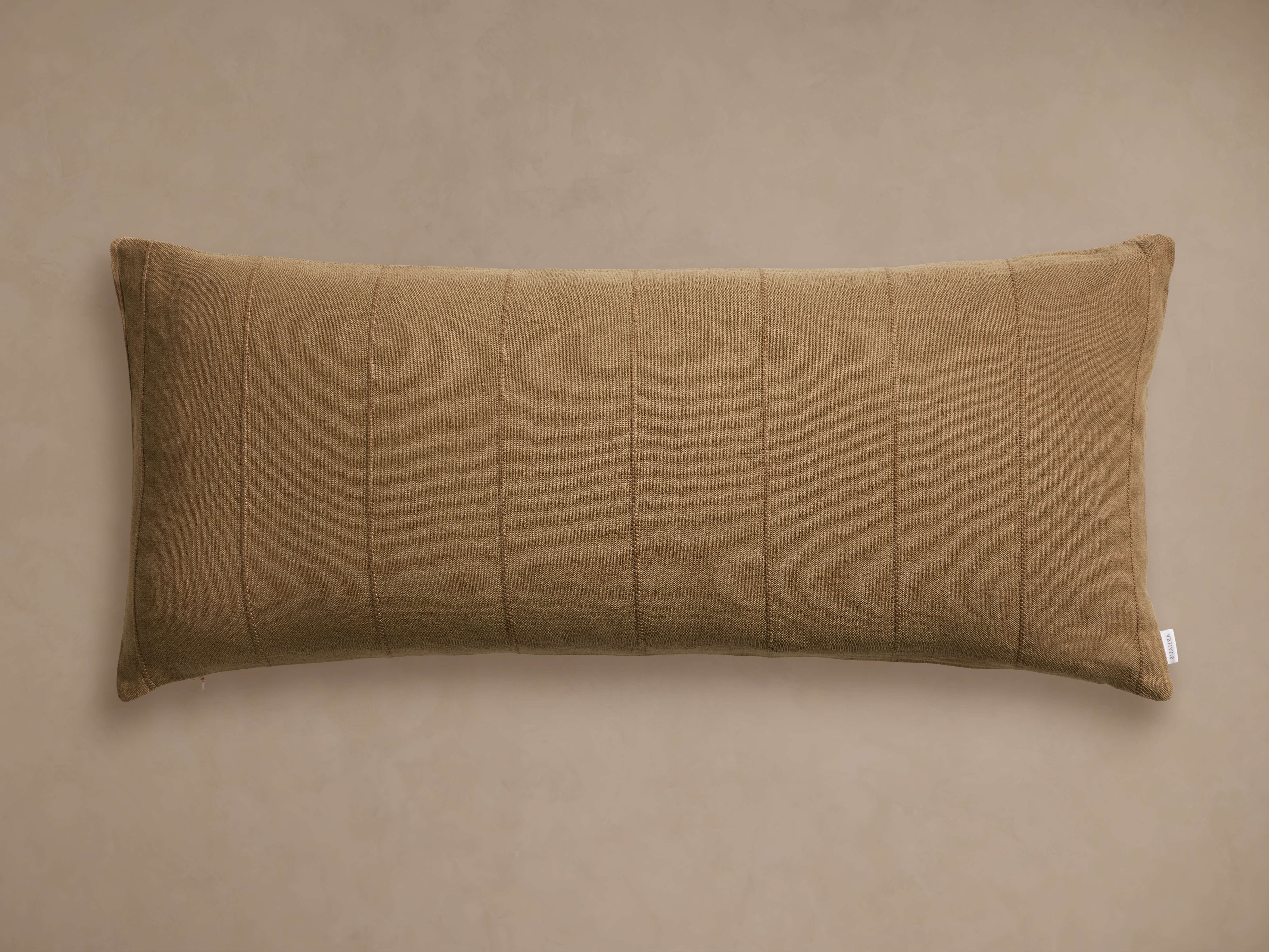 Linen Lumbar Pillow Cover in Olive