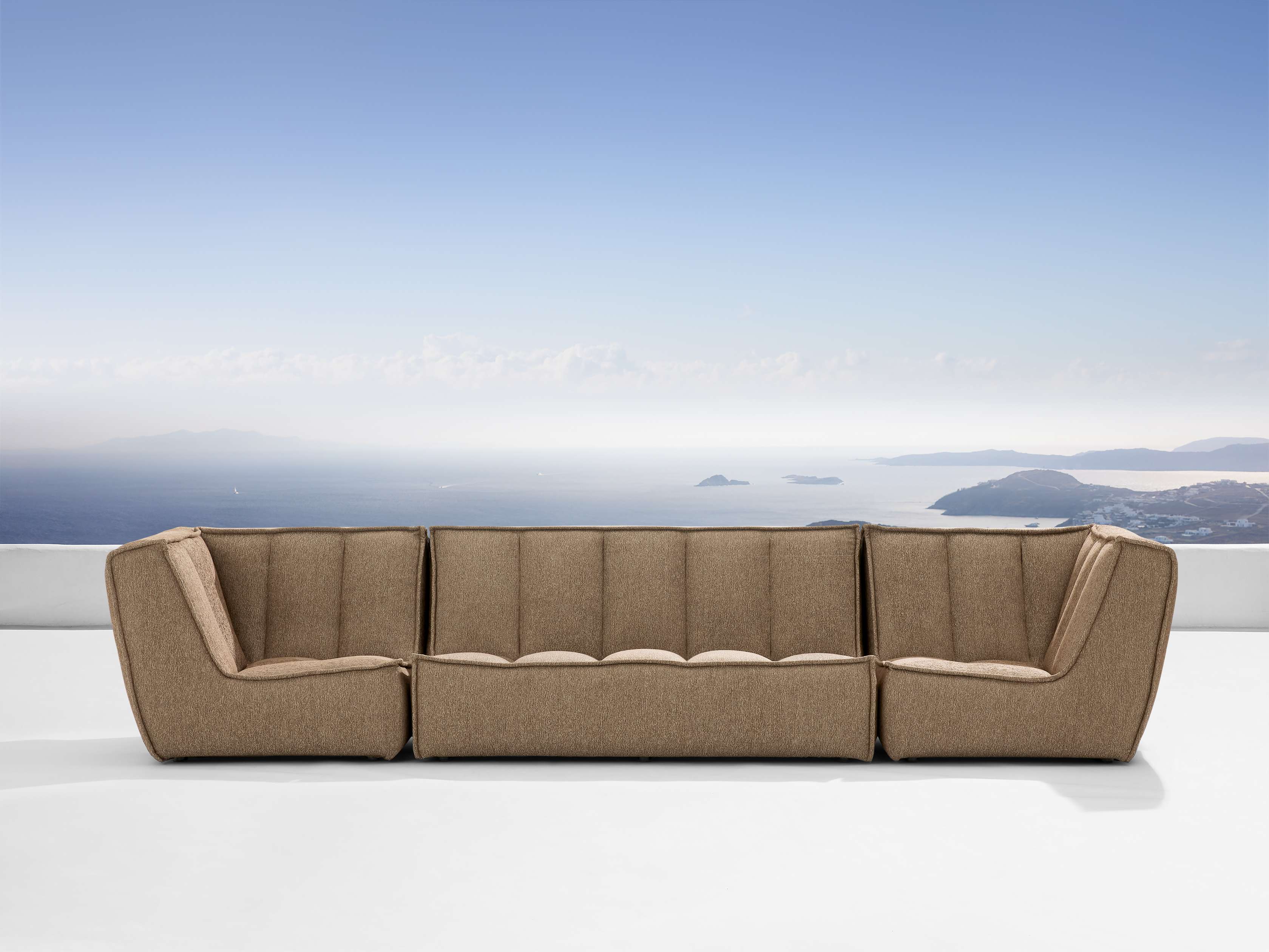 Porto Outdoor Three-Piece Sectional