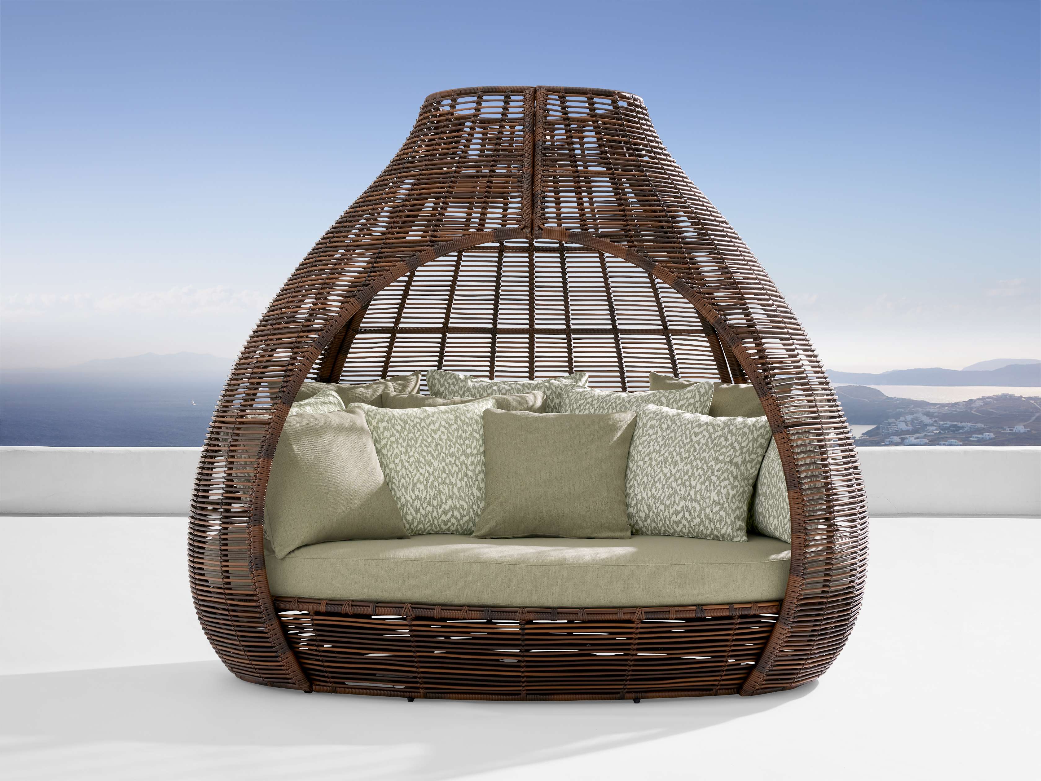 Calusa Outdoor Daybed in Eden Sage