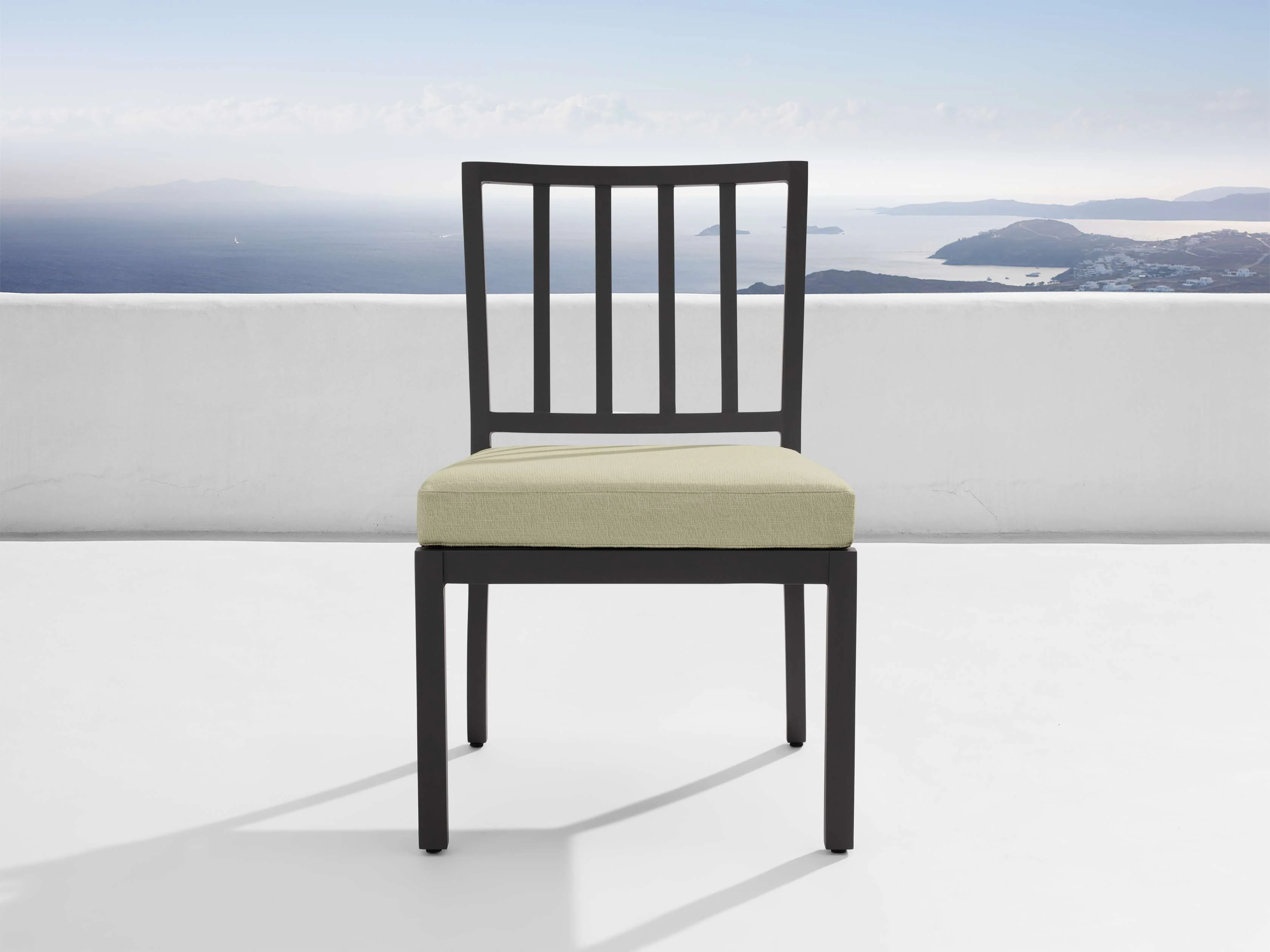 Montego Outdoor Aluminum Dining Side Chair in Eden Sage