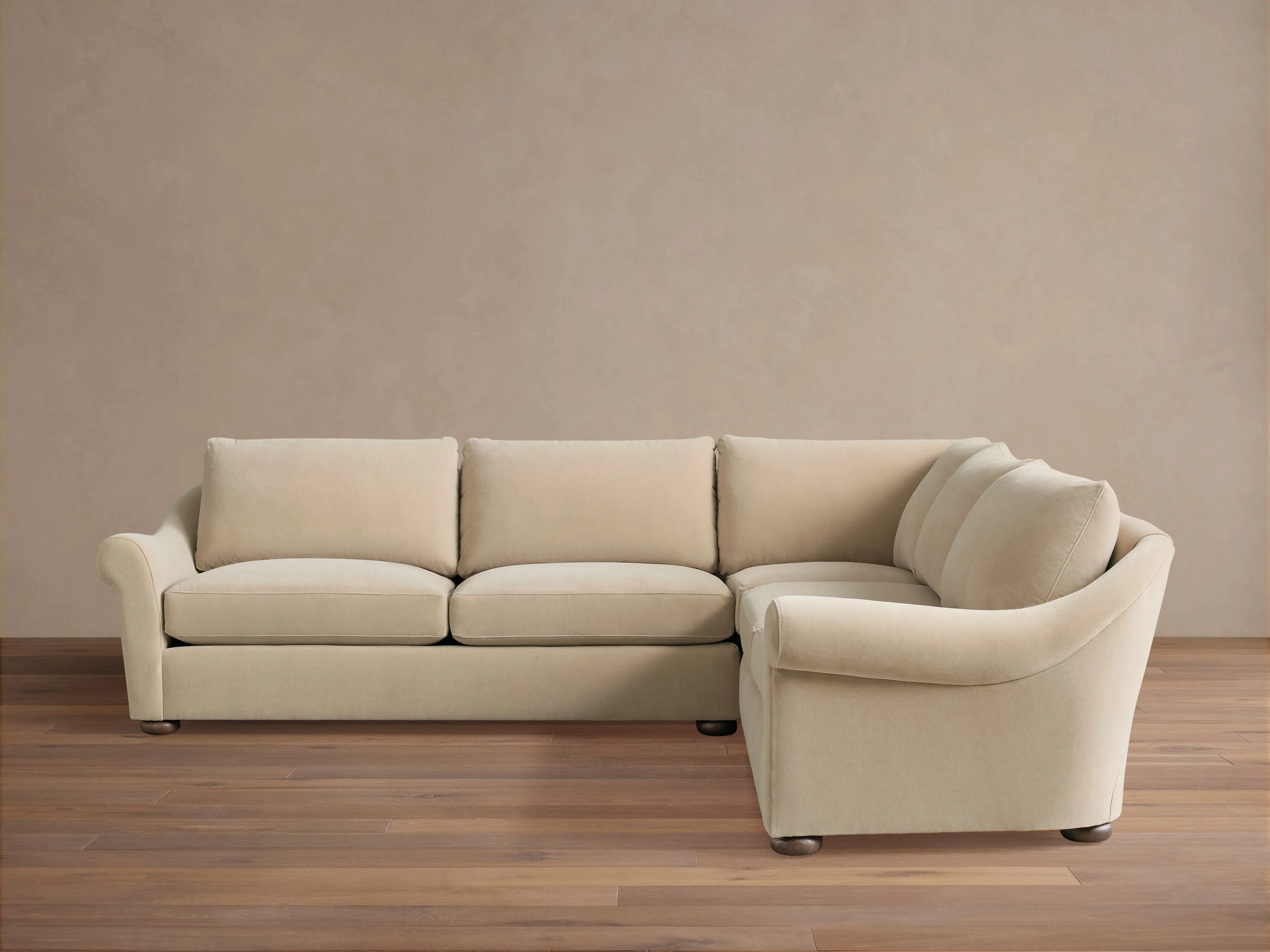 Archwood Three-Piece Corner Sectional