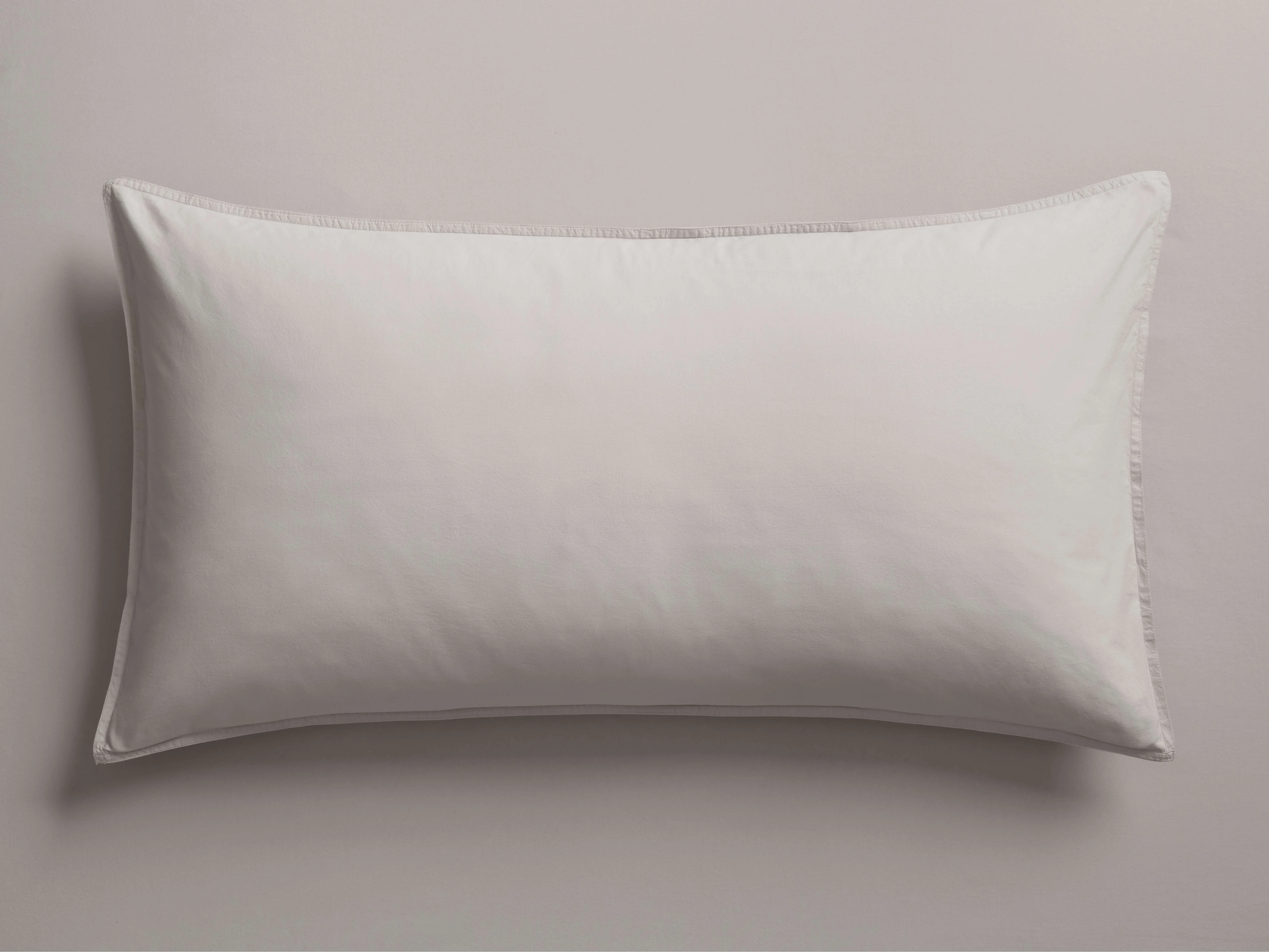Italian Garment-Dyed Percale King Sham in Natural