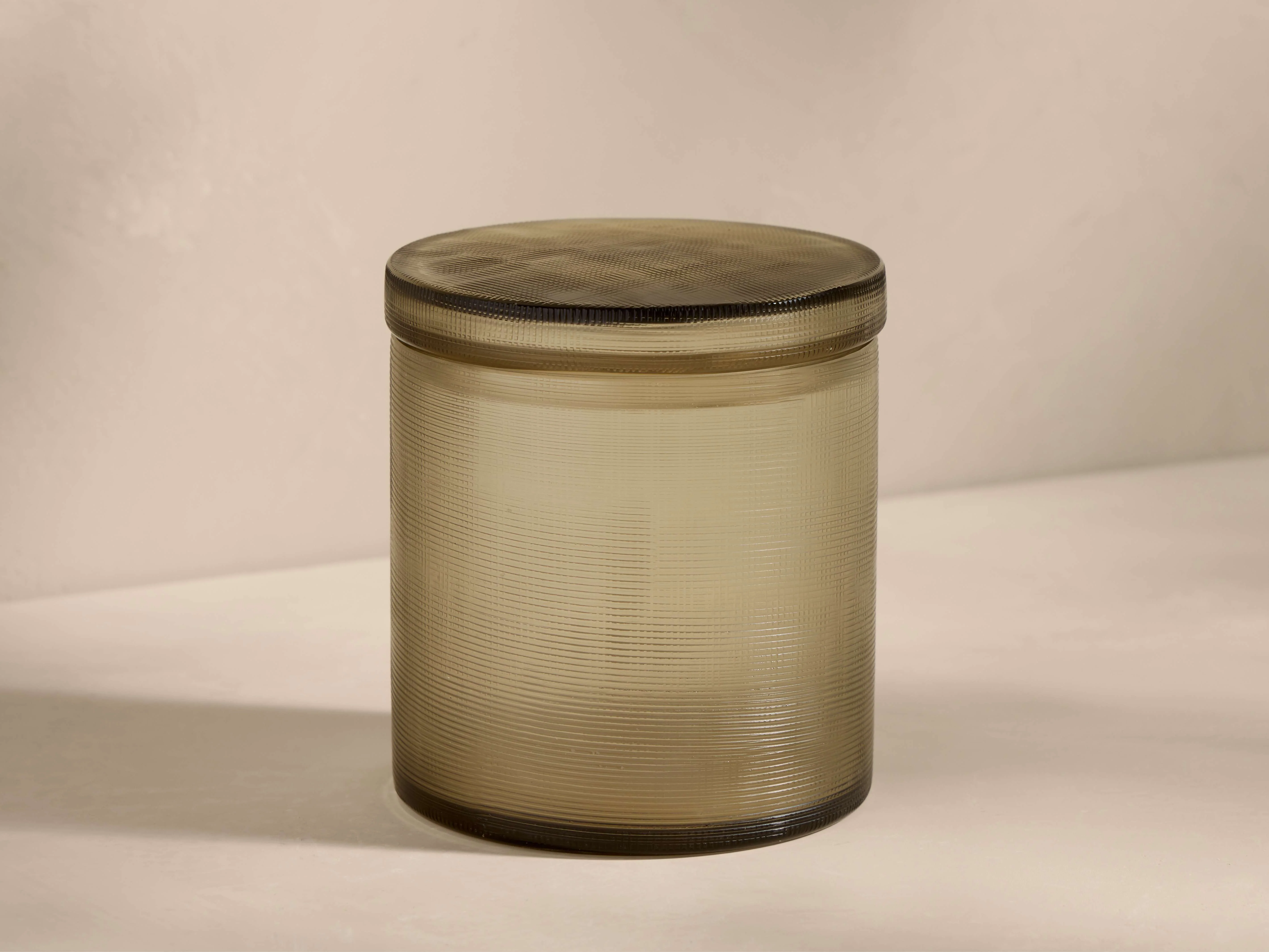 Abilene Bath Jar in Olive Smoke