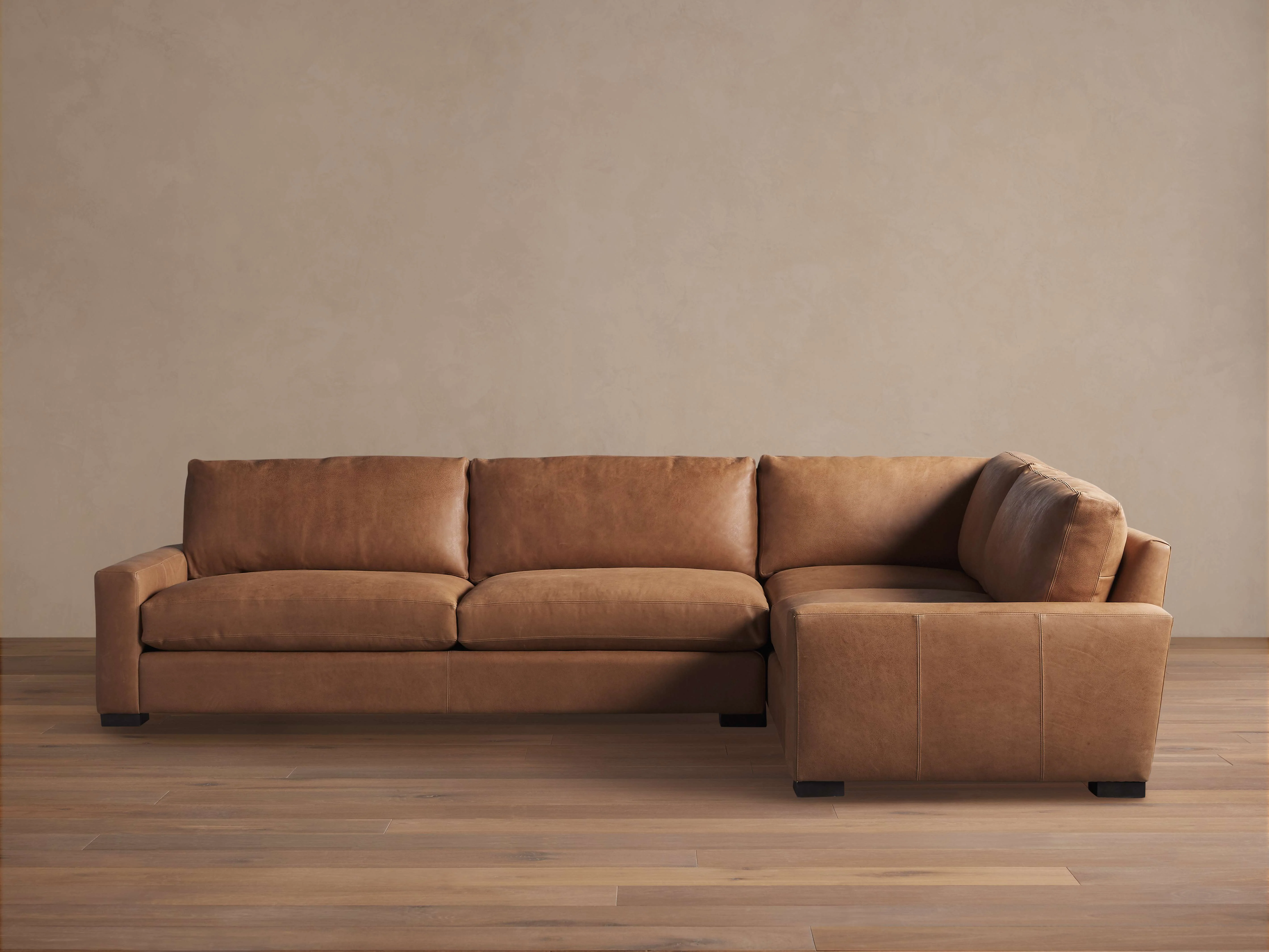 Remington Leather Two-Piece Sectional