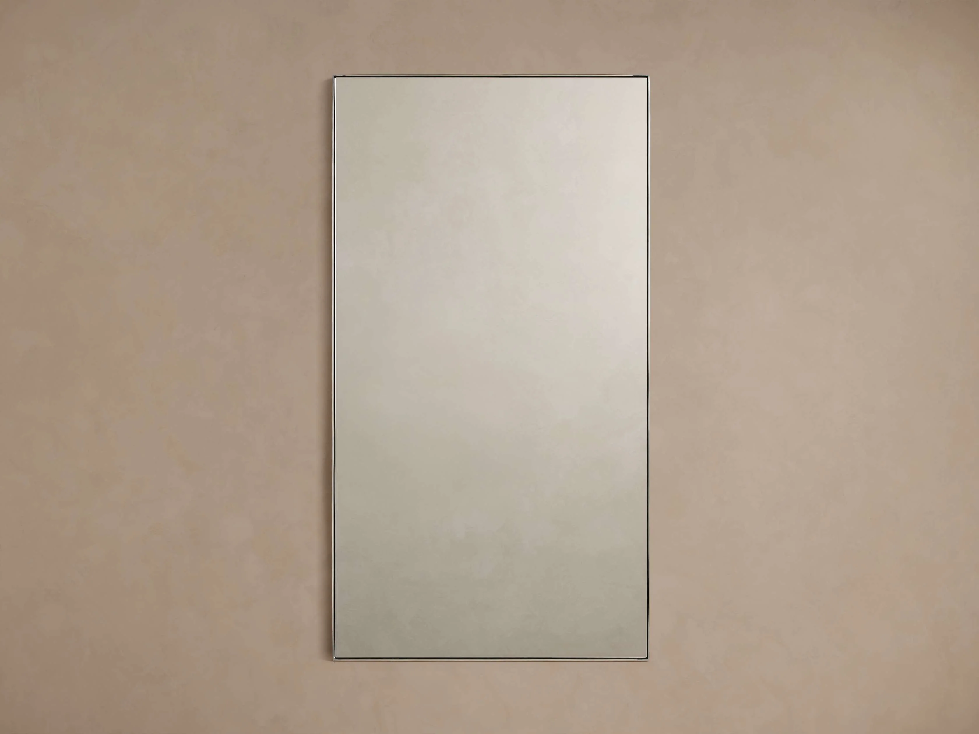 Lira Rectangular Bath Wall Mirror in Nickel