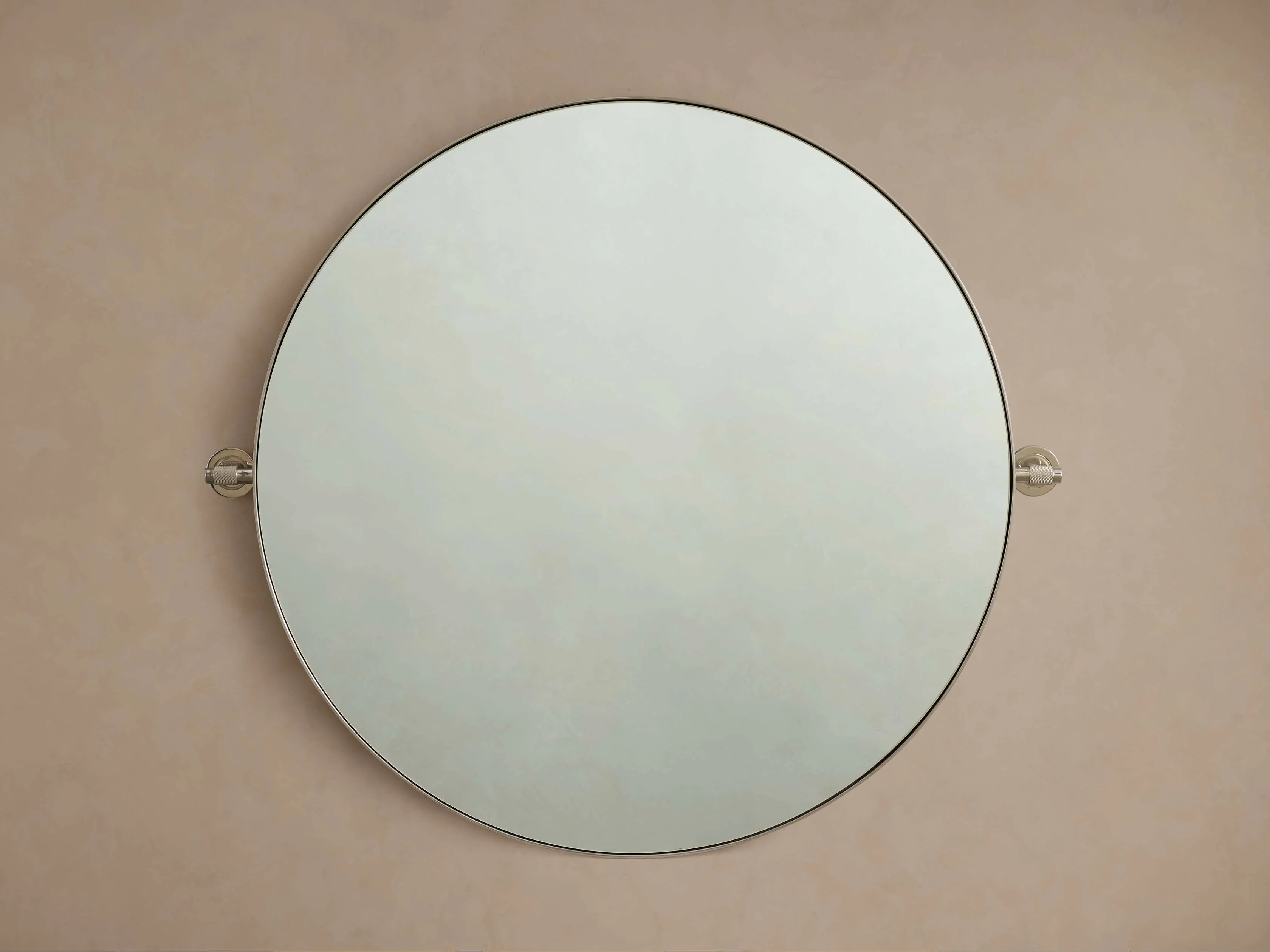 Monroe Round Bath Wall Mirror in Nickel