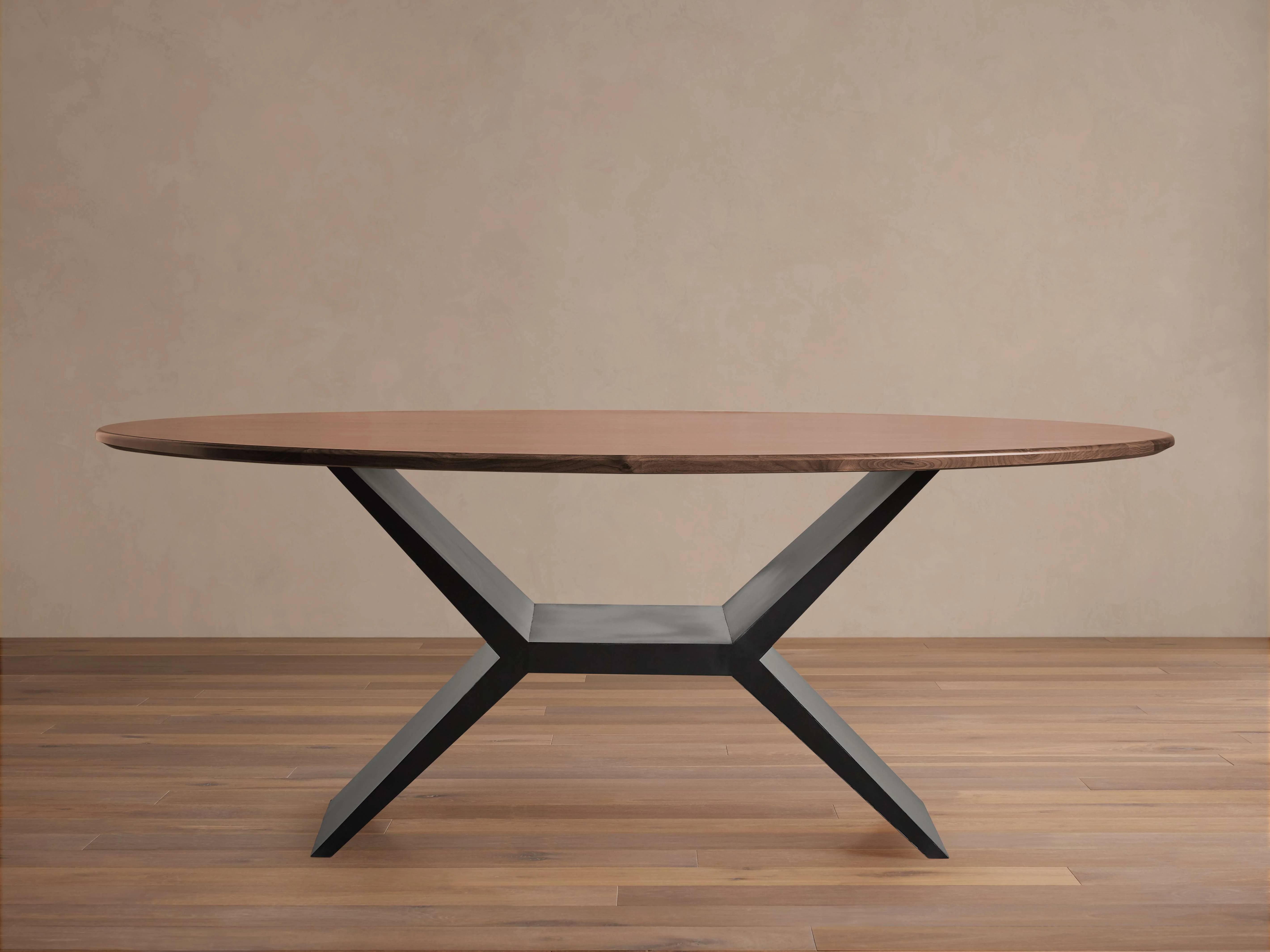 Jacob Oval Dining Table with Vertex Base