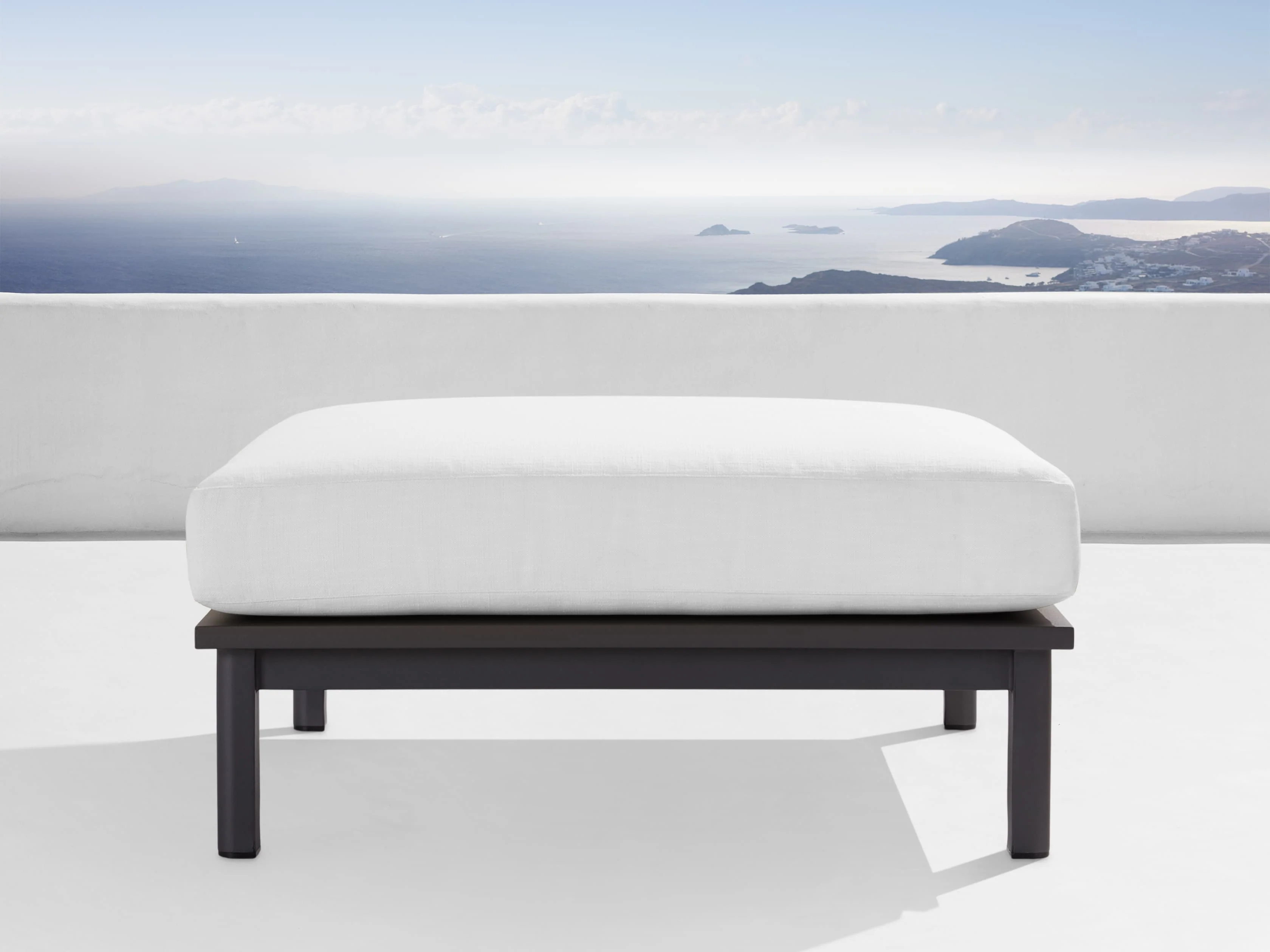 Costa Outdoor Aluminum Ottoman