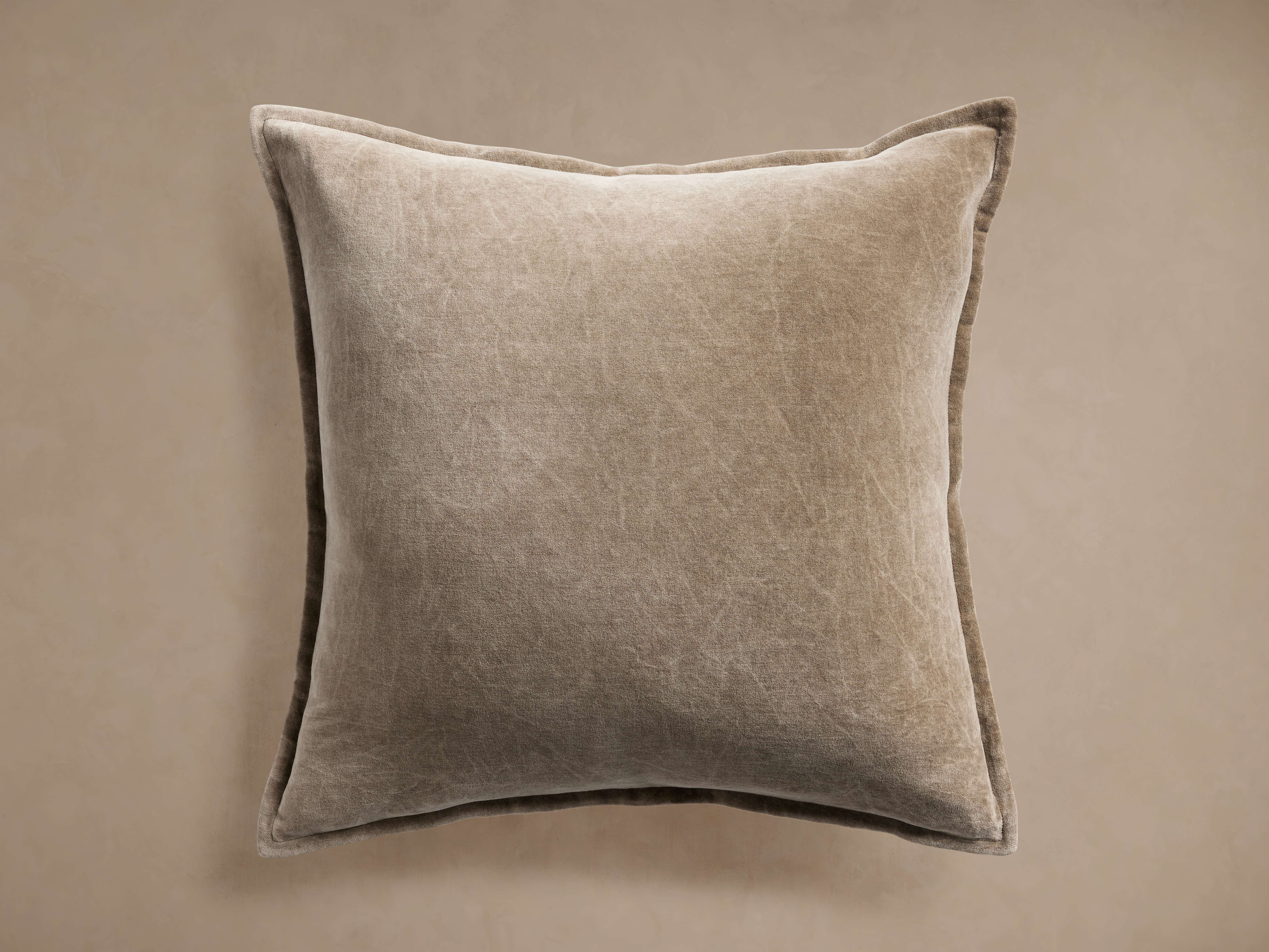 Stone Washed Velvet Square Pillow Cover