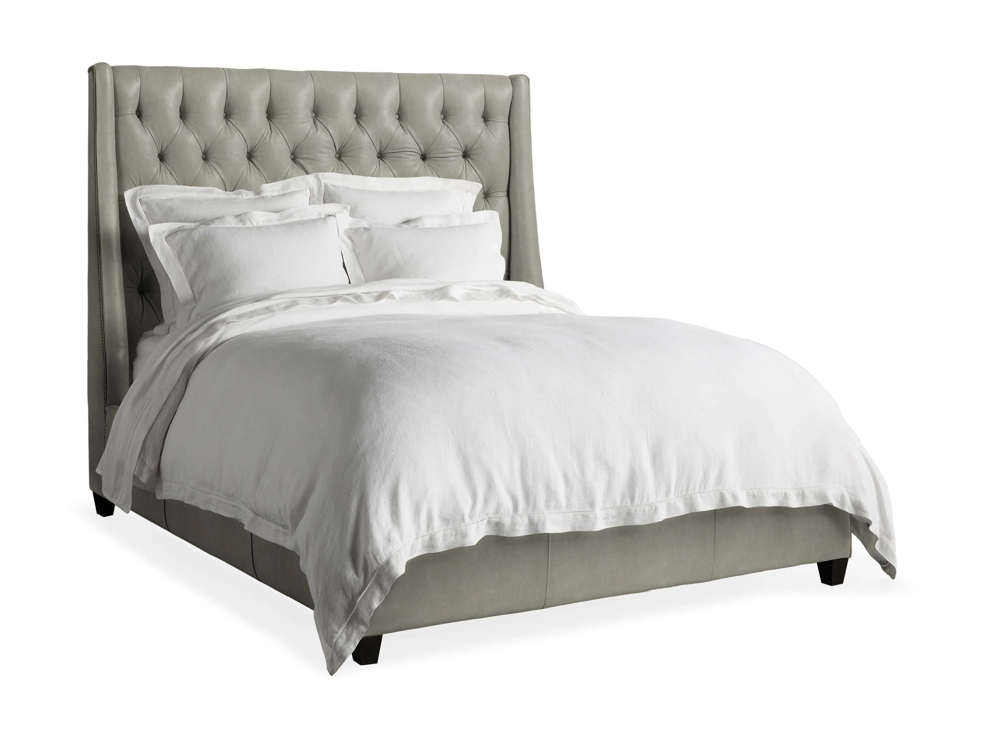Devereaux Leather Tufted Bed