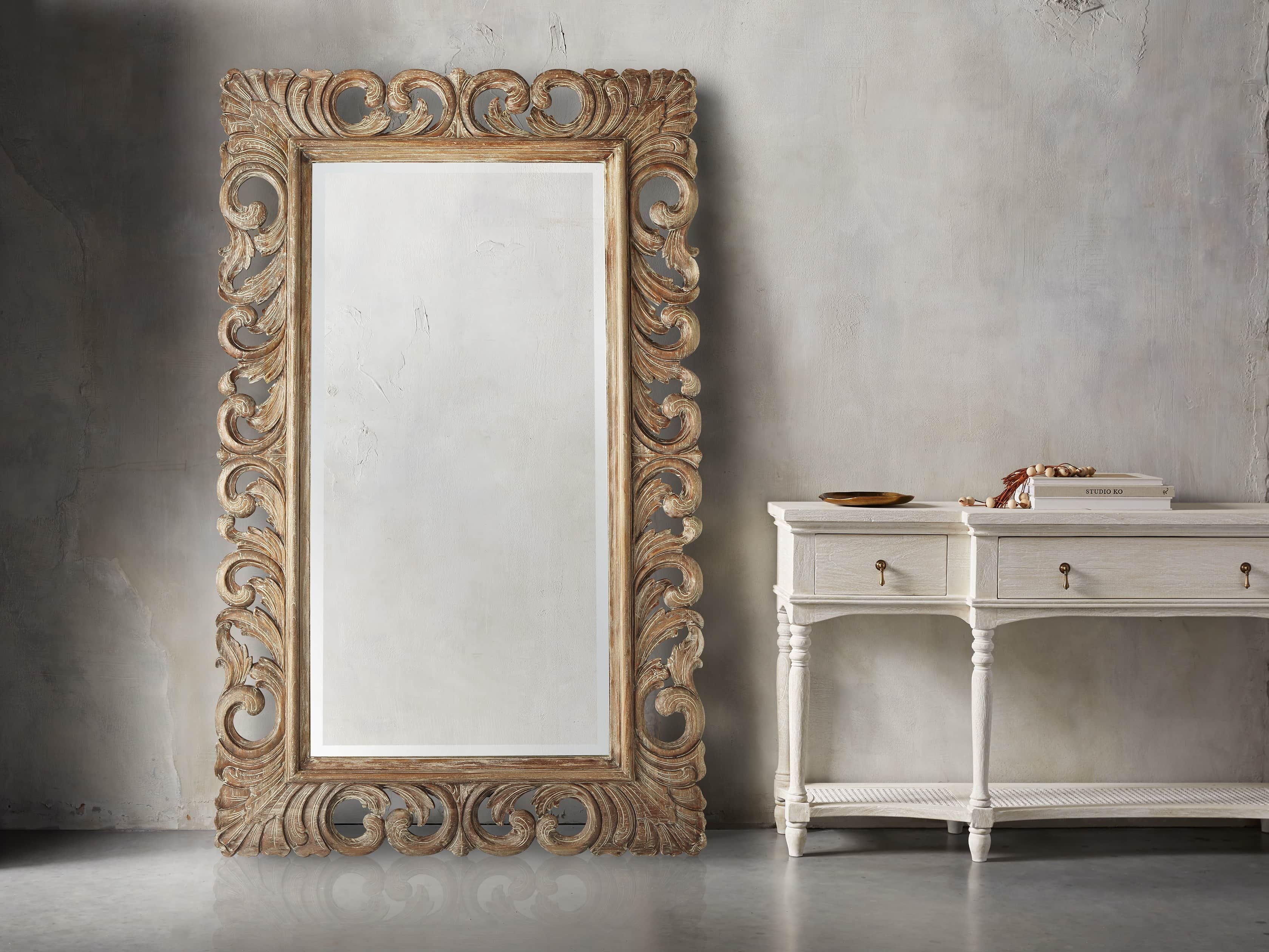 Porter Floor Mirror in Rustic