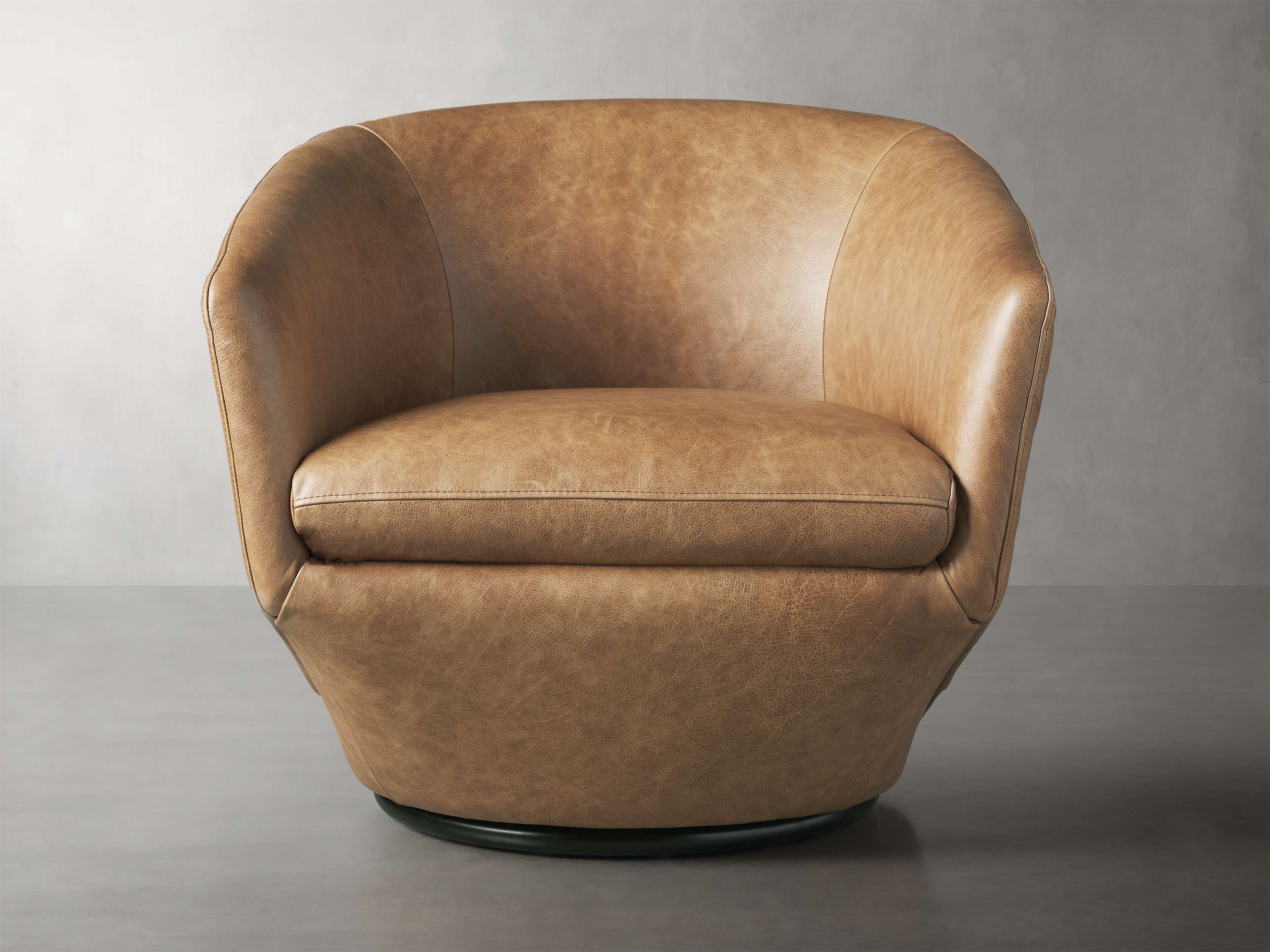 Pelton Leather Swivel Chair
