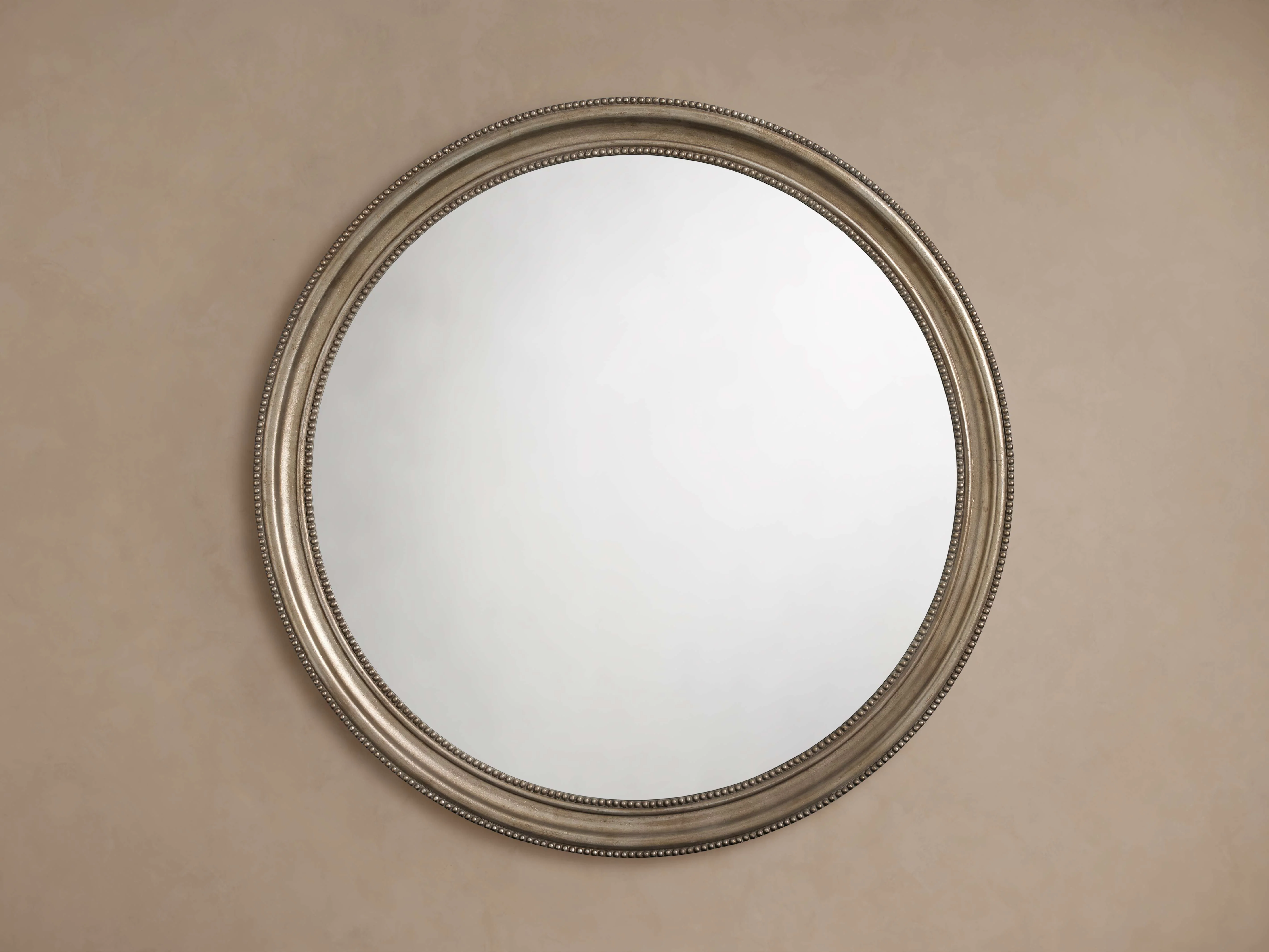 Pierre 60" Round Mirror in Silver