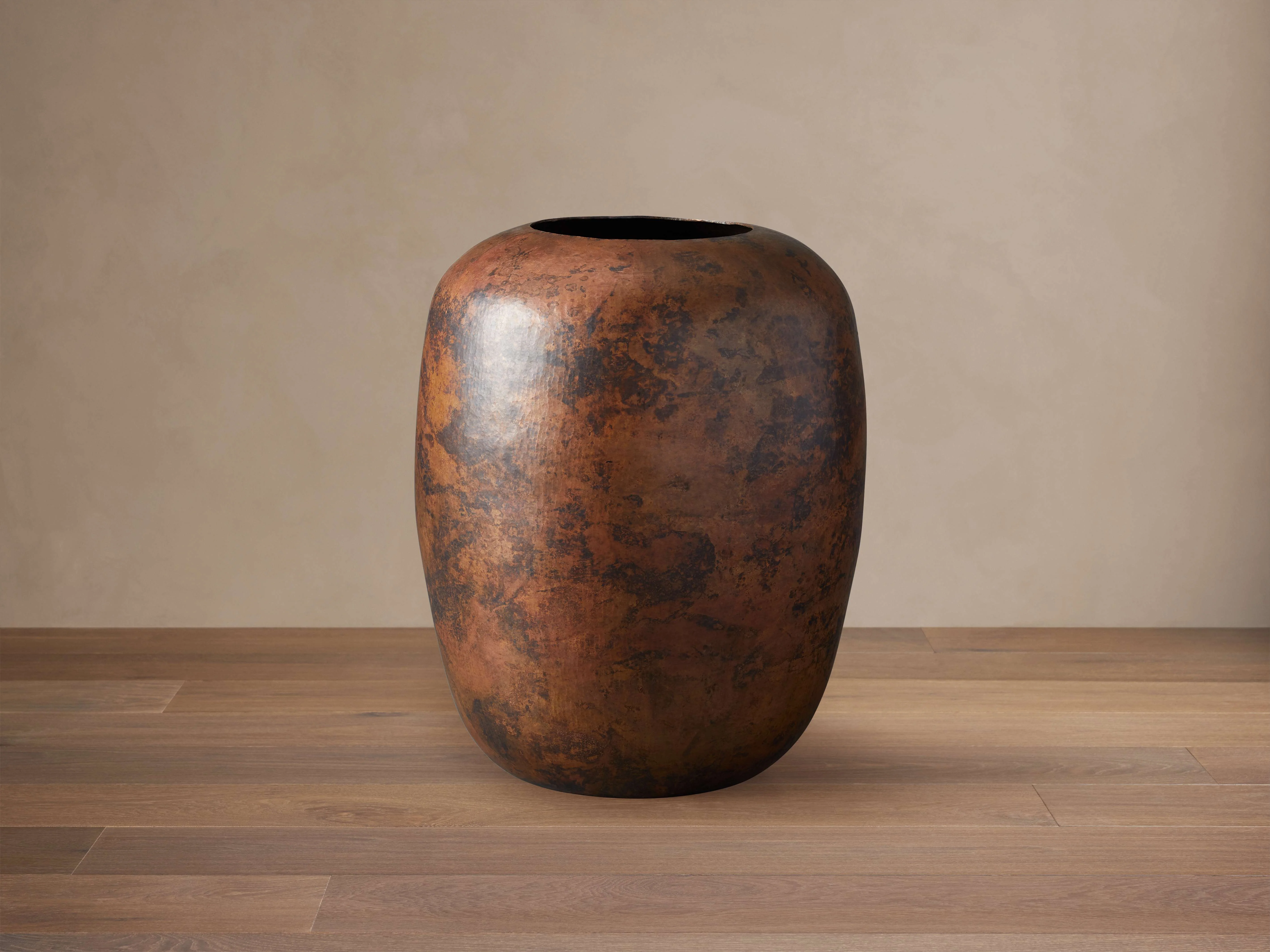 Extra Large Natural Copper Vase