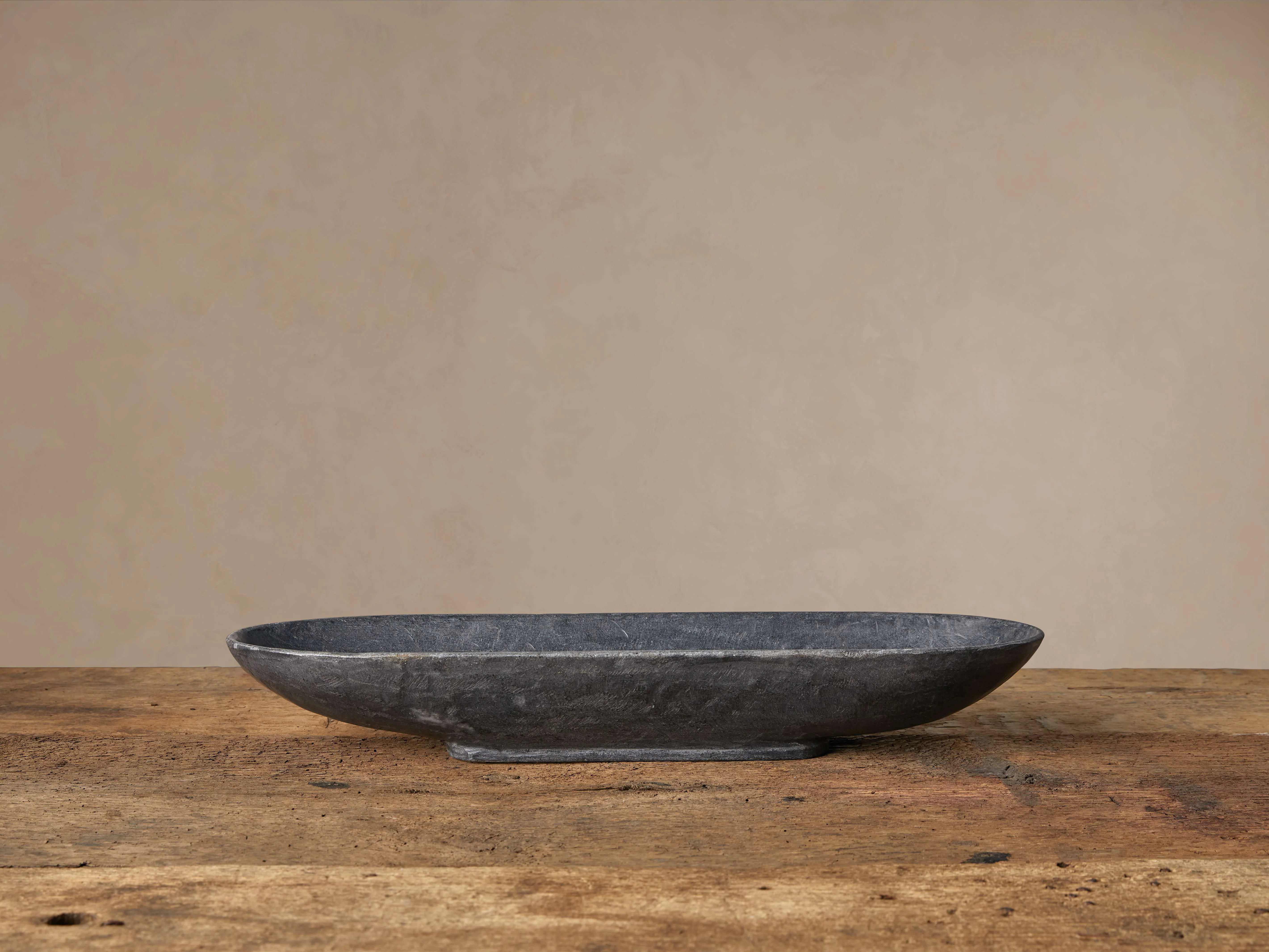 Black Marble Oval Bowl