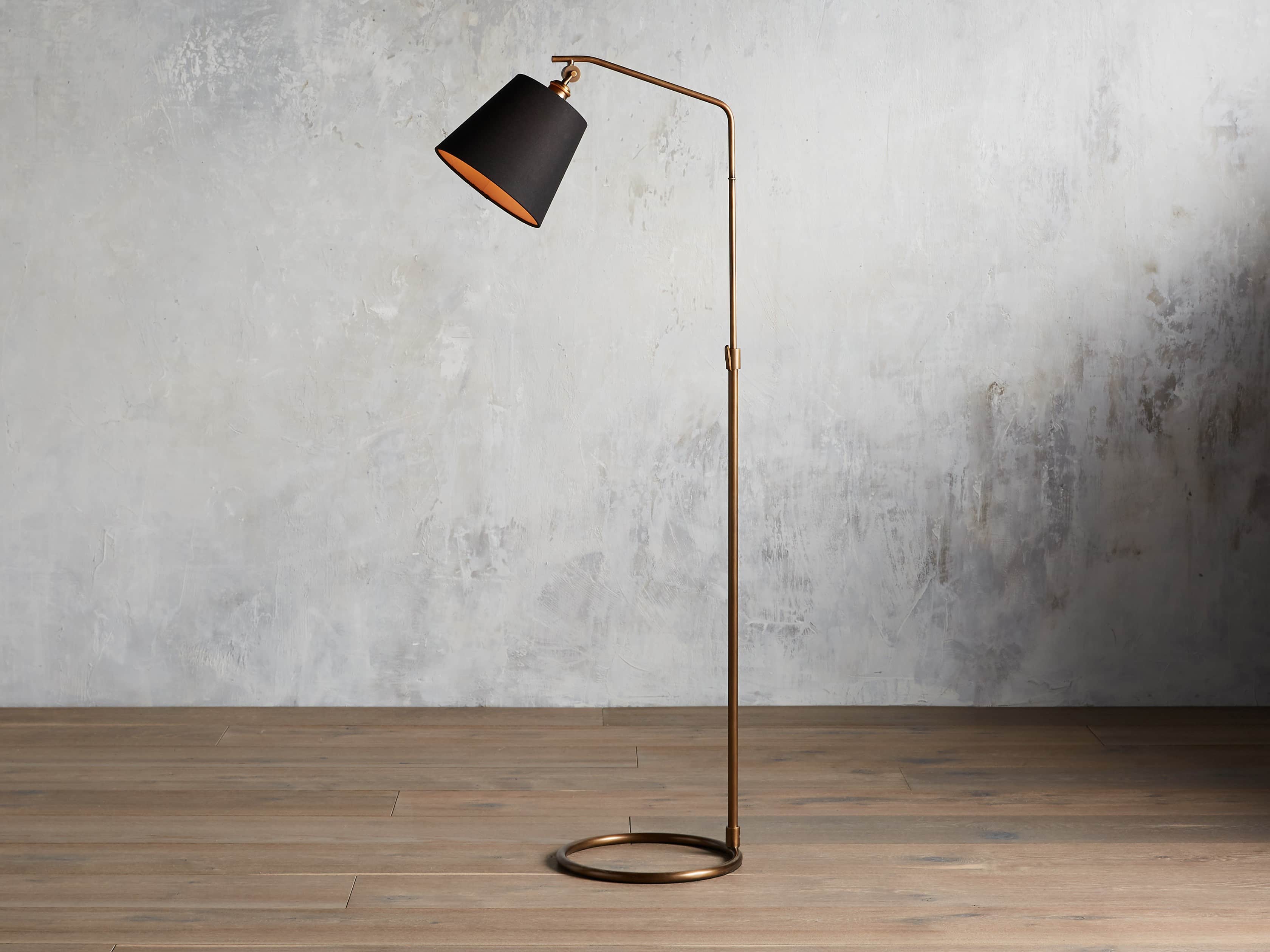 Kellen Antiqued Brass Floor Lamp
