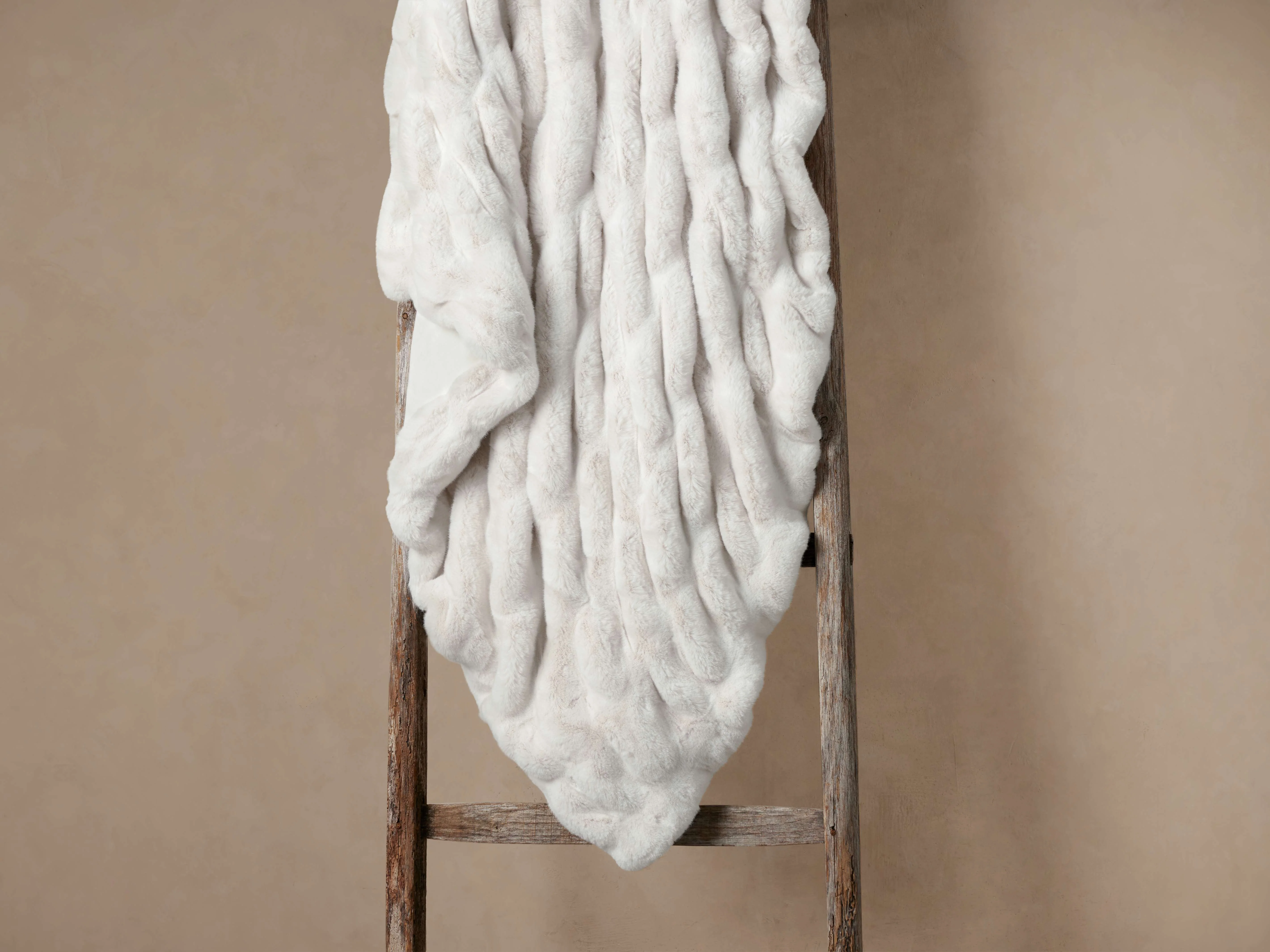 Faux Fur Luxe Oversized Pleated Throw